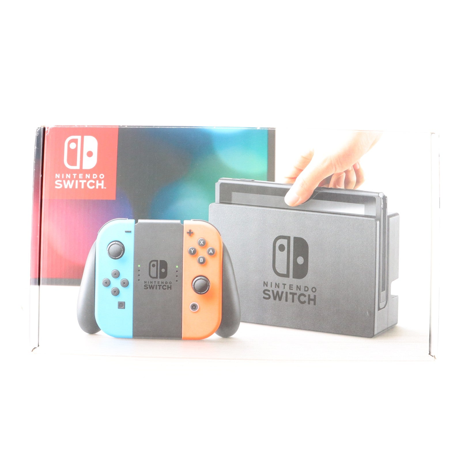 【中古即納】[Switch] (本体) Nintendo Switch(ニンテンドースイッチ) Joy-Con(L) ネオンブルー/R ネオンレッド 任天堂(HAC-S-KABAA)(20170303)