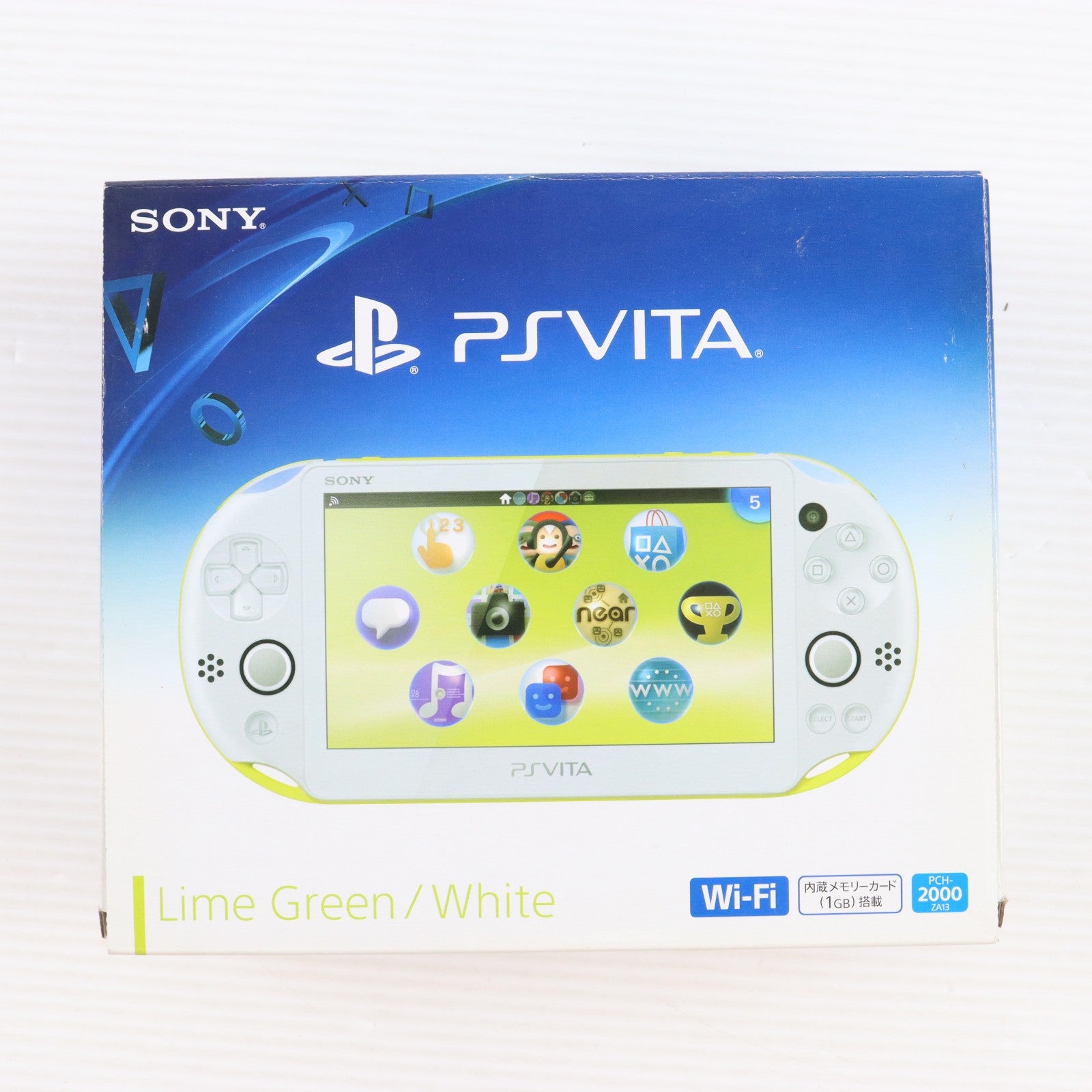 【中古即納】[PSVita] (本体) PlayStation Vita(プレイステーション ヴィータ) Wi-Fiモデル ライムグリーン/ホワイト SCE(PCH-2000ZA13)(20131010)