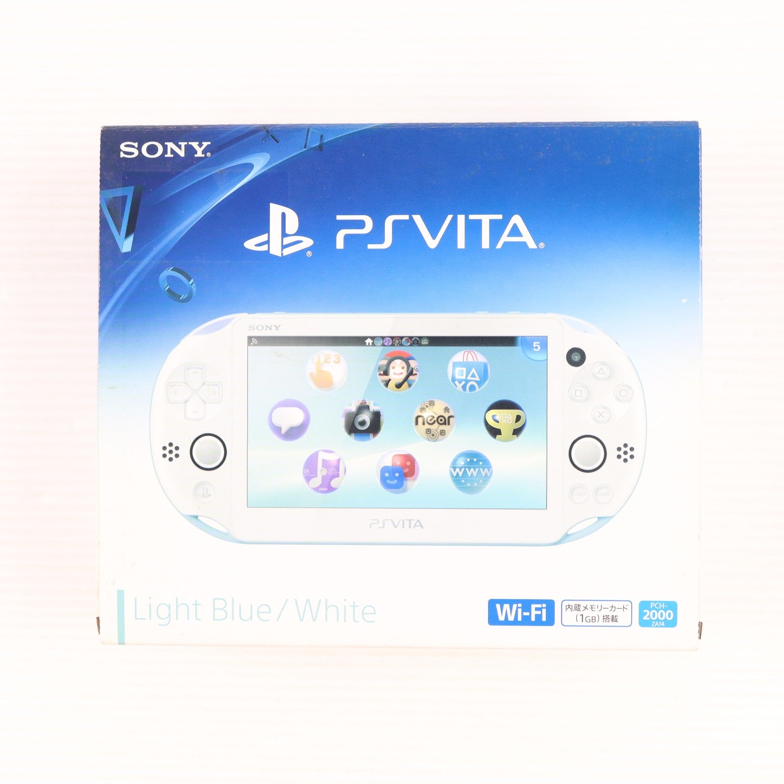 【中古即納】[PSVita] (本体) PlayStation Vita(プレイステーション ヴィータ) Wi-Fiモデル ライトブルー/ホワイト SCE(PCH-2000ZA14)(20131010)