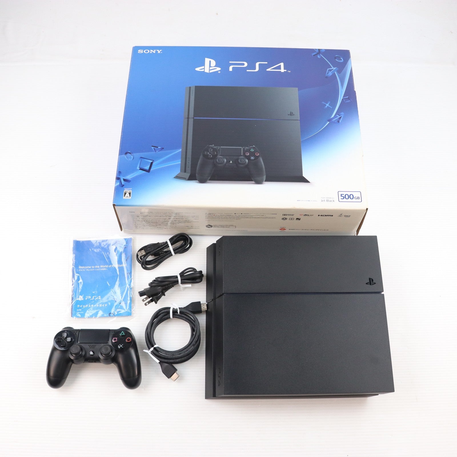 【中古即納】[PS4] (本体) PlayStation 4(プレイステーション4) ジェット・ブラック HDD500GB SCE(CUH-1200AB01)(20150625)