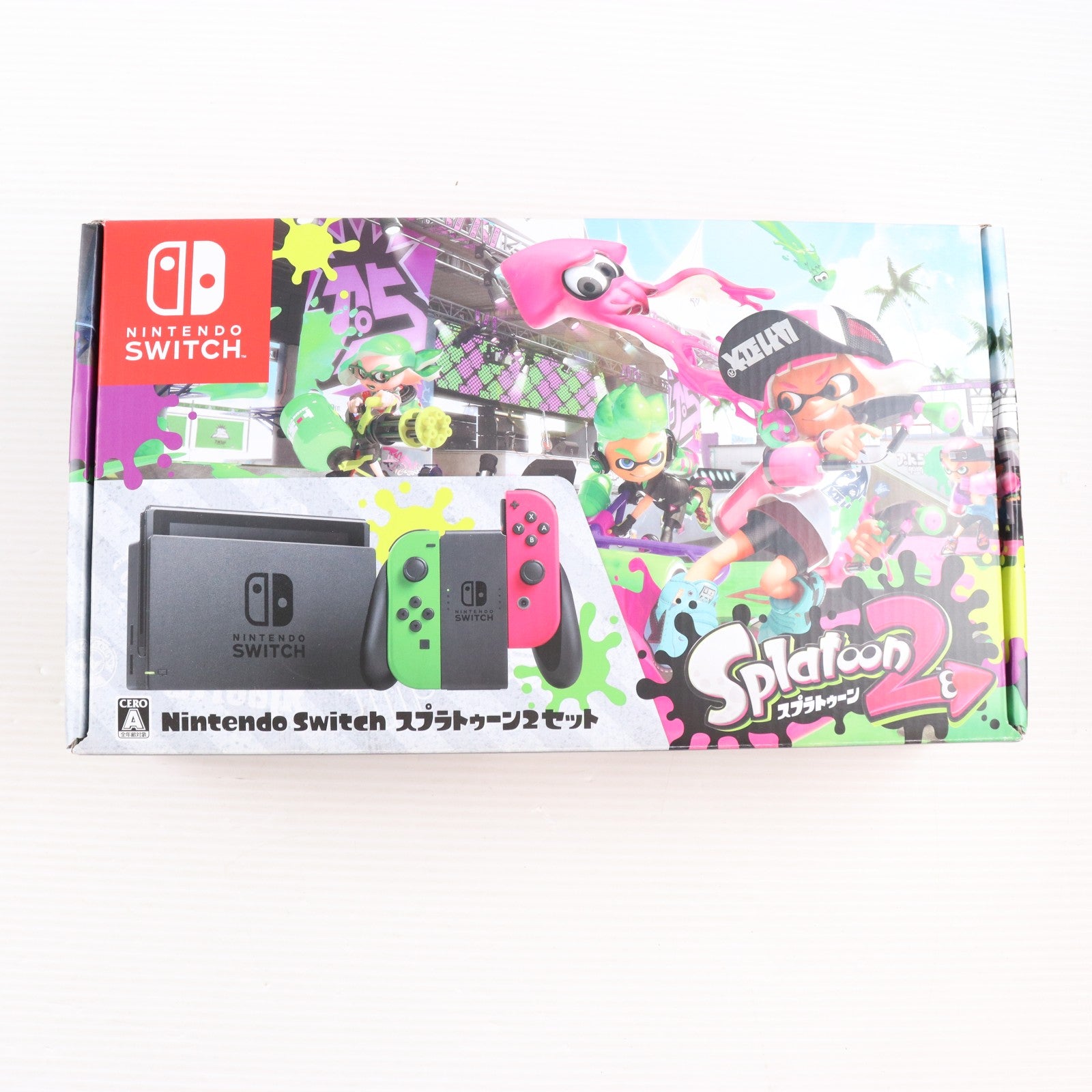 【中古即納】[Switch] (本体) Nintendo Switch(ニンテンドースイッチ) スプラトゥーン2セット 任天堂(HAC-S-KACEA)(20170721)