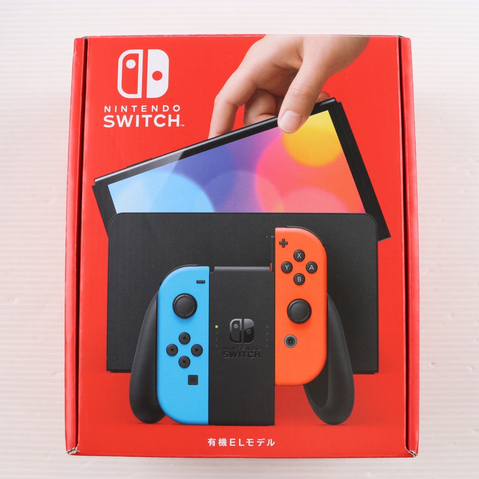 【中古即納】[Switch] (本体) Nintendo Switch(ニンテンドースイッチ) 有機ELモデル Joy-Con(L) ネオンブルー/R ネオンレッド 任天堂(HEG-S-KABAA)(20211008)