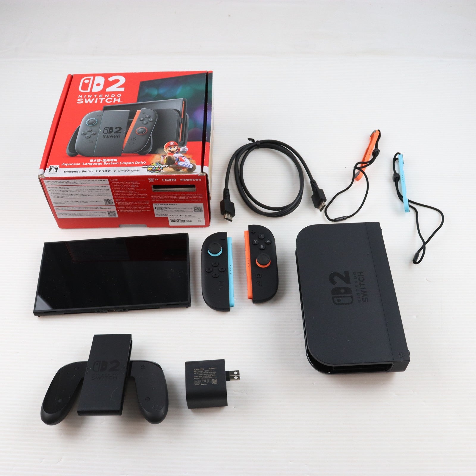 【中古即納】[Switch2] (本体)(ソフト無し) Nintendo Switch 2(ニンテンドースイッチ2)(日本語・国内専用) マリオカート ワールド セット 任天堂(BEE-S-KB6PA)(20250605)