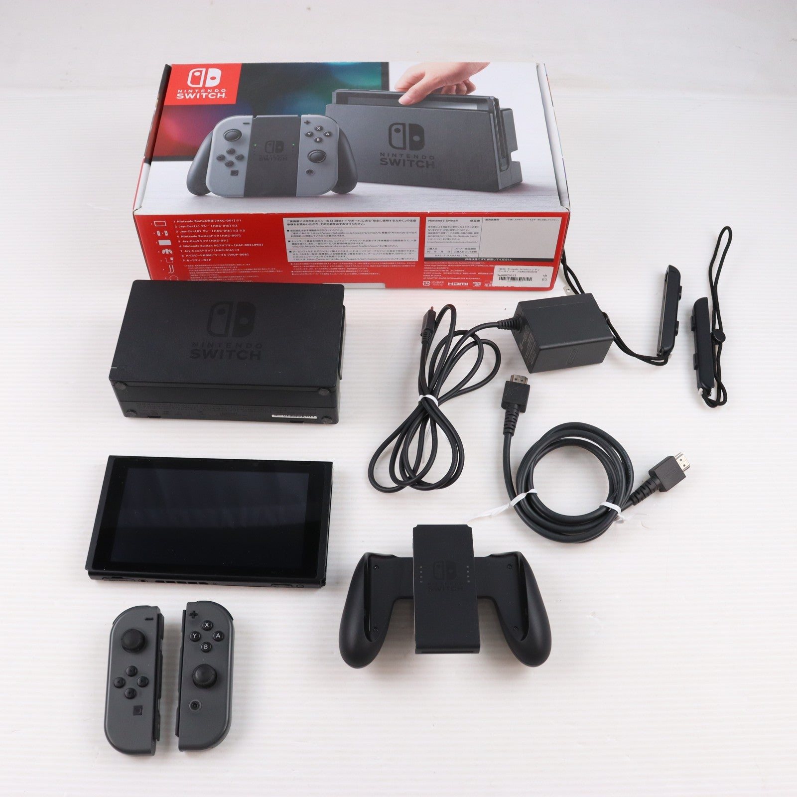 【中古即納】[Switch] (本体) Nintendo Switch(ニンテンドースイッチ) Joy-Con(L)/R グレー 任天堂(HAC-S-KAAAA)(20170303)