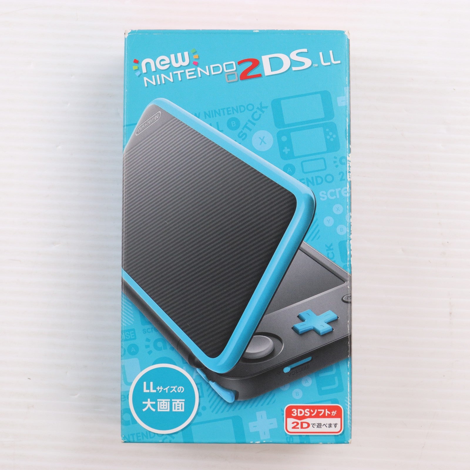 【中古即納】[3DS] (本体) Newニンテンドー2DS LL ブラック×ターコイズ 任天堂(JAN-S-BAAA)(20170713)