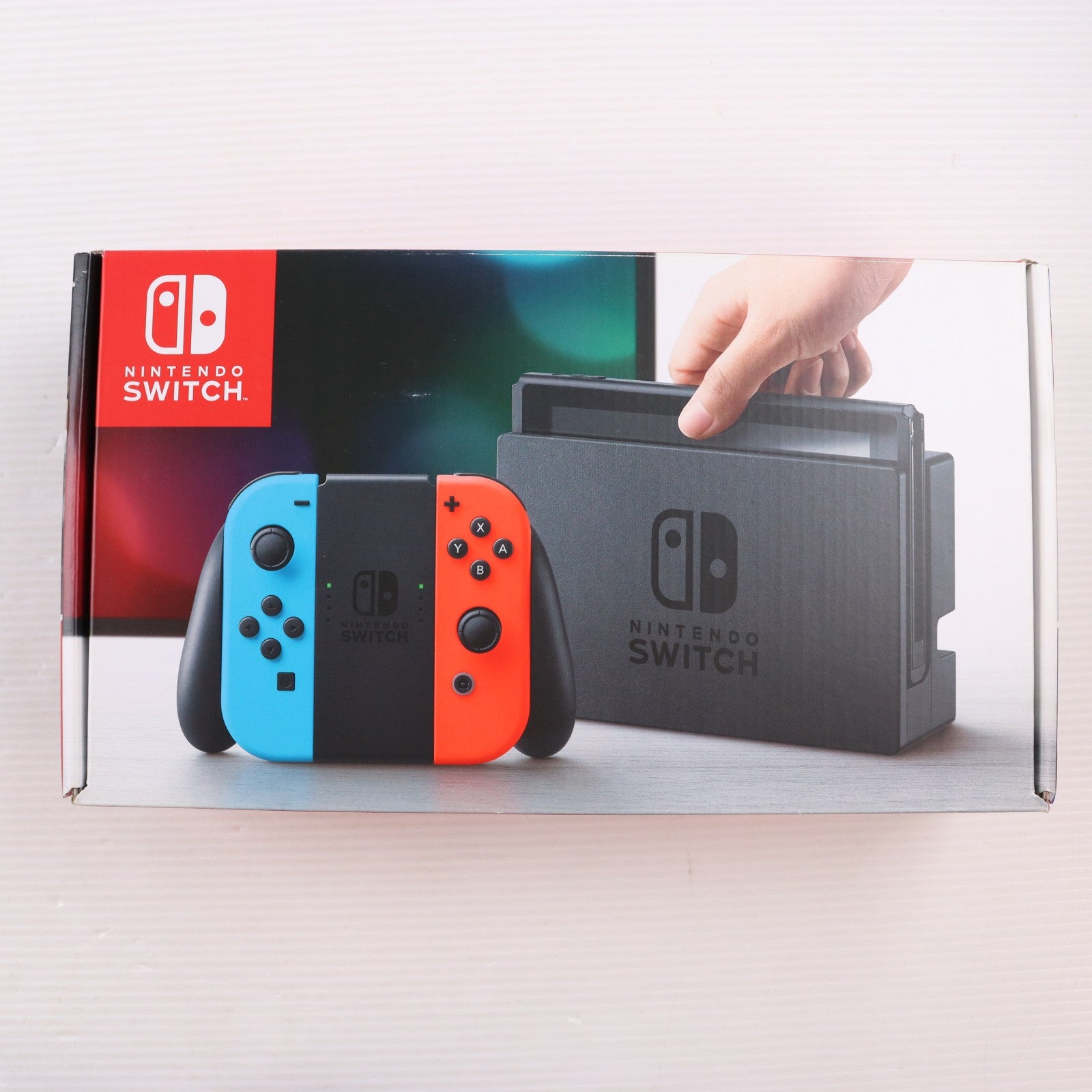 【中古即納】[Switch] (本体) Nintendo Switch(ニンテンドースイッチ) Joy-Con(L) ネオンブルー/R ネオンレッド 任天堂(HAC-S-KABAA)(20170303)