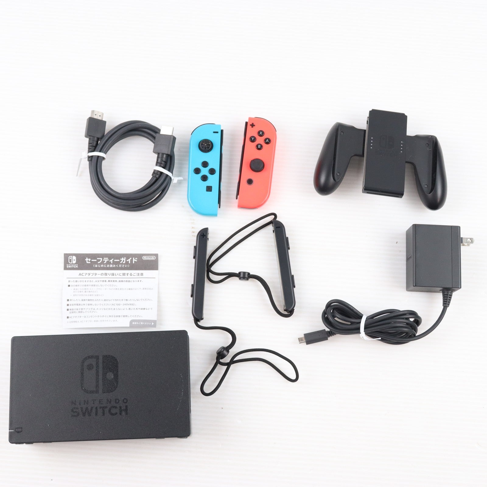 【中古即納】[Switch] (本体) Nintendo Switch(ニンテンドースイッチ) Joy-Con(L) ネオンブルー/(R) ネオンレッド 任天堂(HAD-S-KABAA)(20190830)