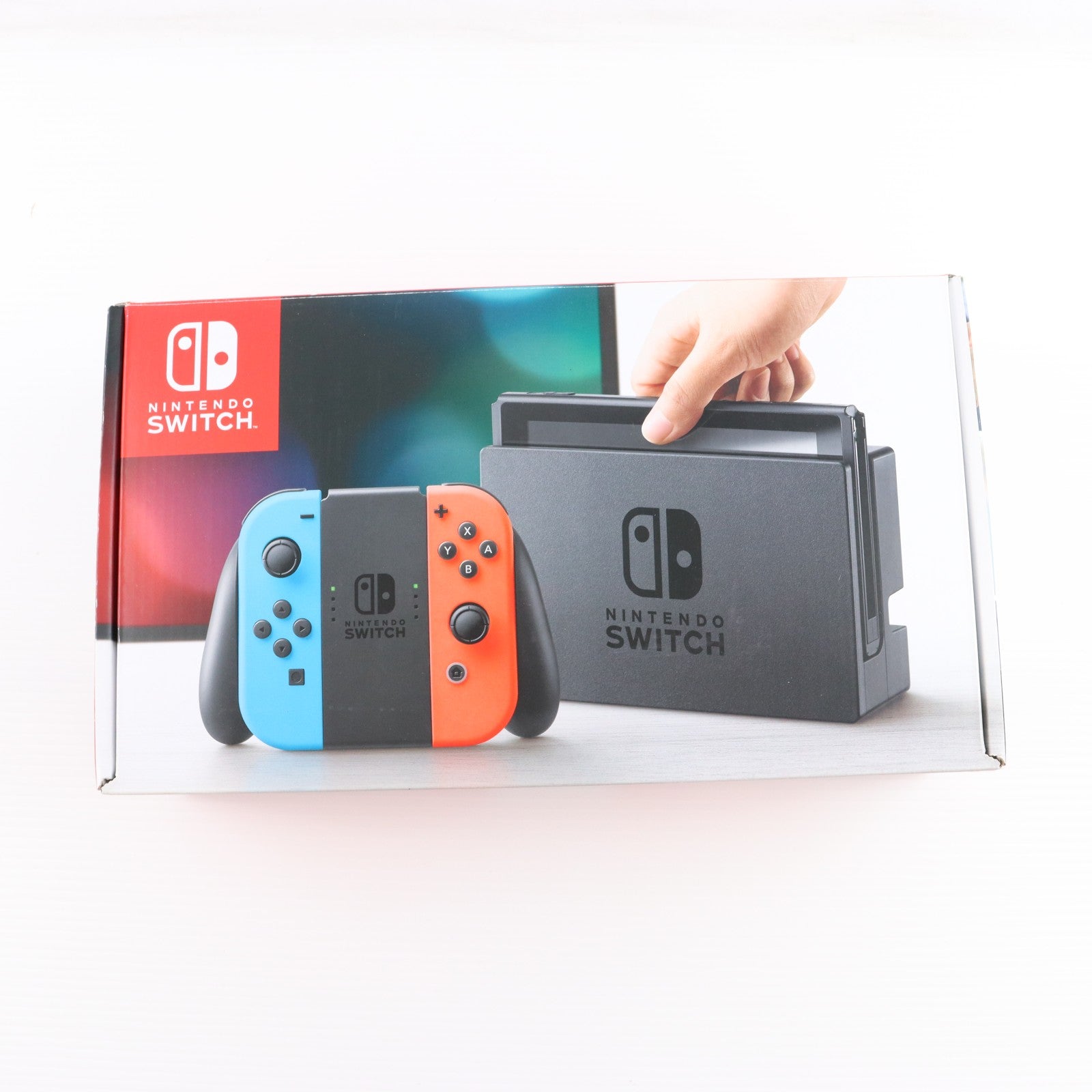 【中古即納】[Switch] (本体) Nintendo Switch(ニンテンドースイッチ) Joy-Con(L) ネオンブルー/R ネオンレッド 任天堂(HAC-S-KABAA)(20170303)
