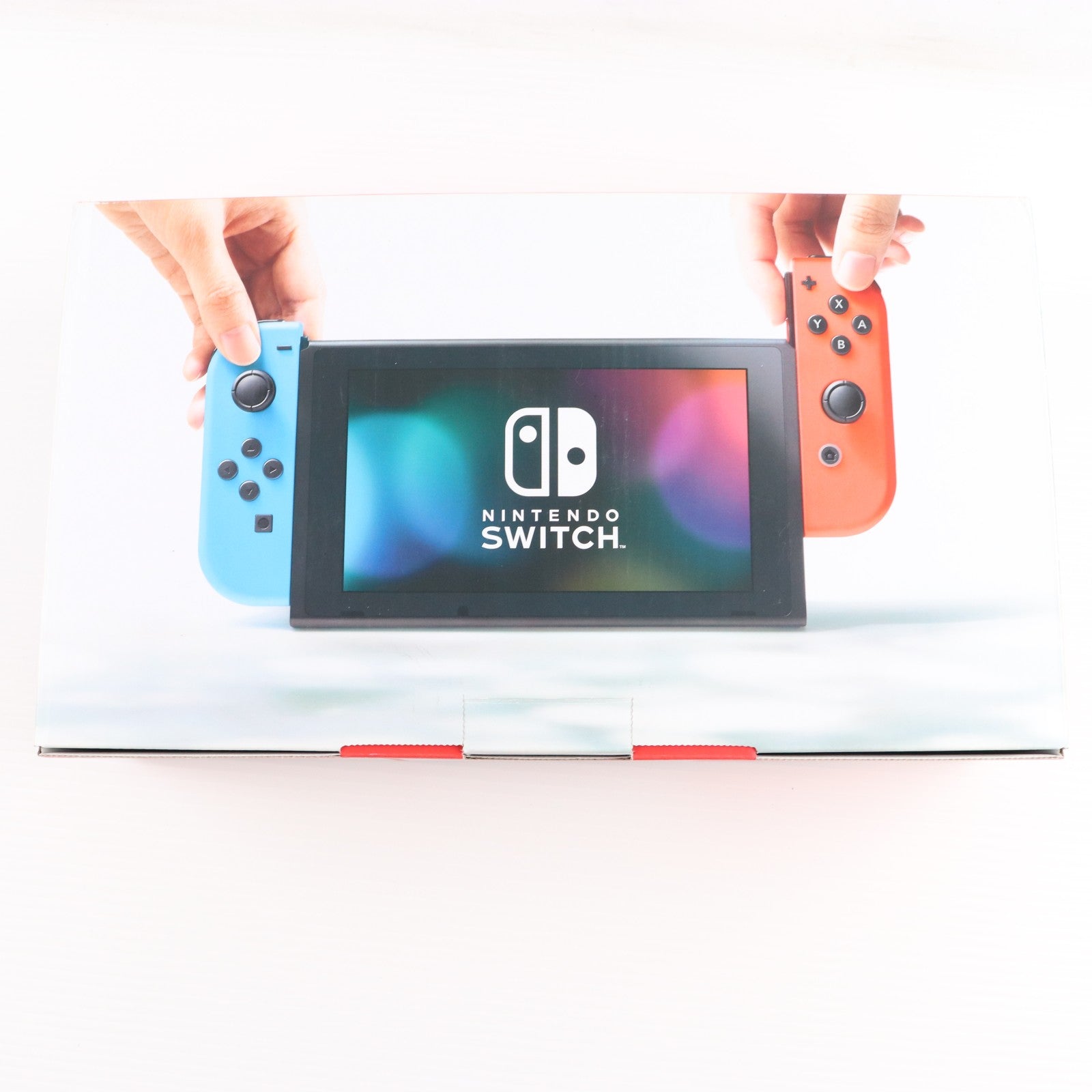 【中古即納】[Switch] (本体) Nintendo Switch(ニンテンドースイッチ) Joy-Con(L) ネオンブルー/R ネオンレッド 任天堂(HAC-S-KABAA)(20170303)
