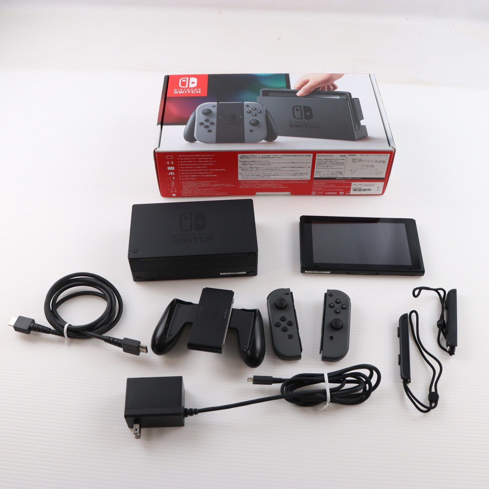 【中古即納】[Switch] (本体) Nintendo Switch(ニンテンドースイッチ) Joy-Con(L)/R グレー 任天堂(HAC-S-KAAAA)(20170303)