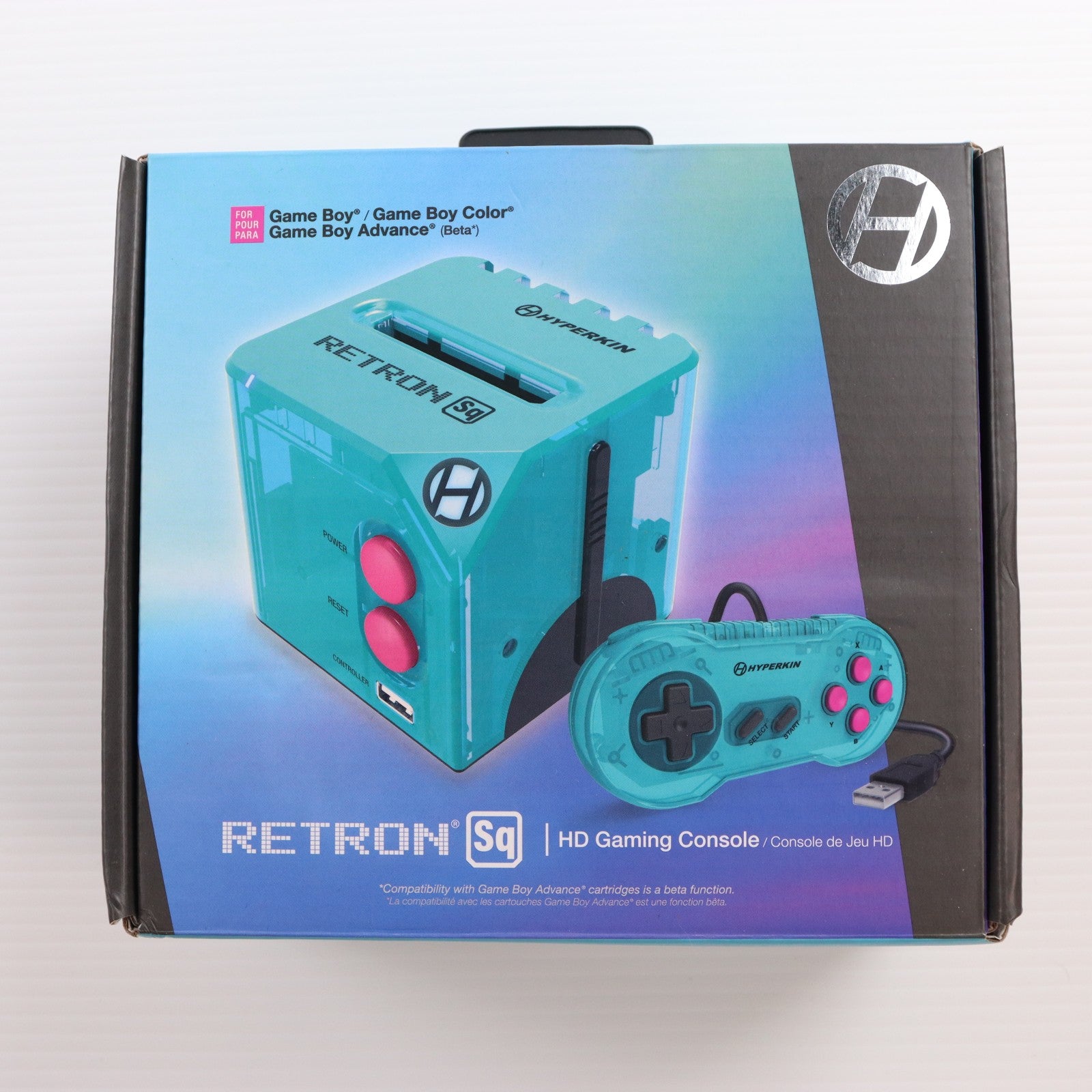 【中古即納】[GB] (本体) Hyperkin RetroN Sq: HD Gaming Console Hyper Beach(ハイパーキン レトロン Sq: HD ゲーミングコンソール ハイパービーチ) Hyperkin(M01128-HYB)(20211231)