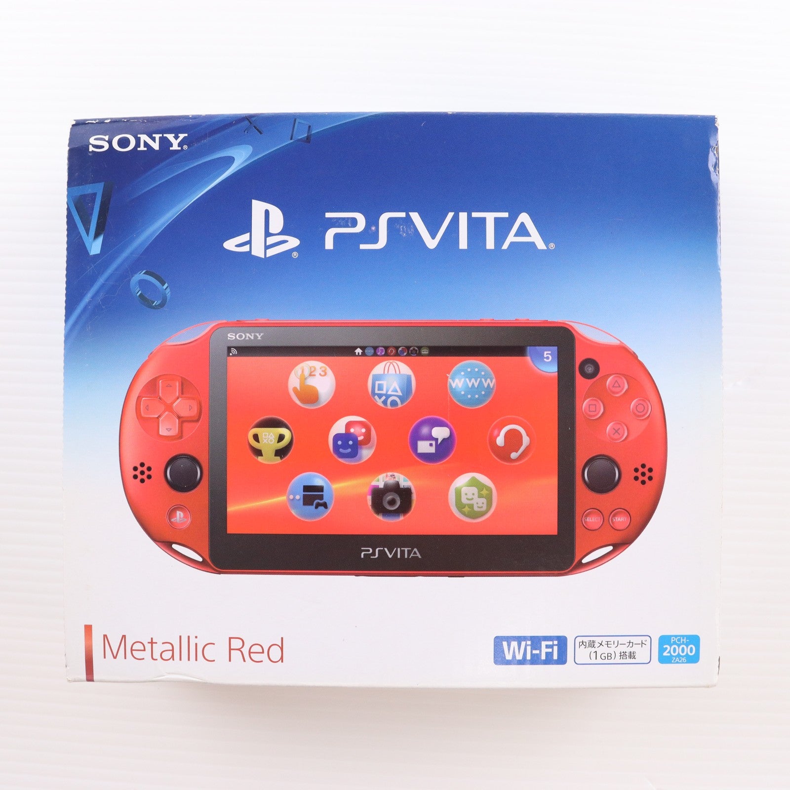 【中古即納】[PSVita] (本体) PlayStation Vita(プレイステーション ヴィータ) Wi-Fiモデル メタリック・レッド SIE(PCH-2000ZA26)(20161201)
