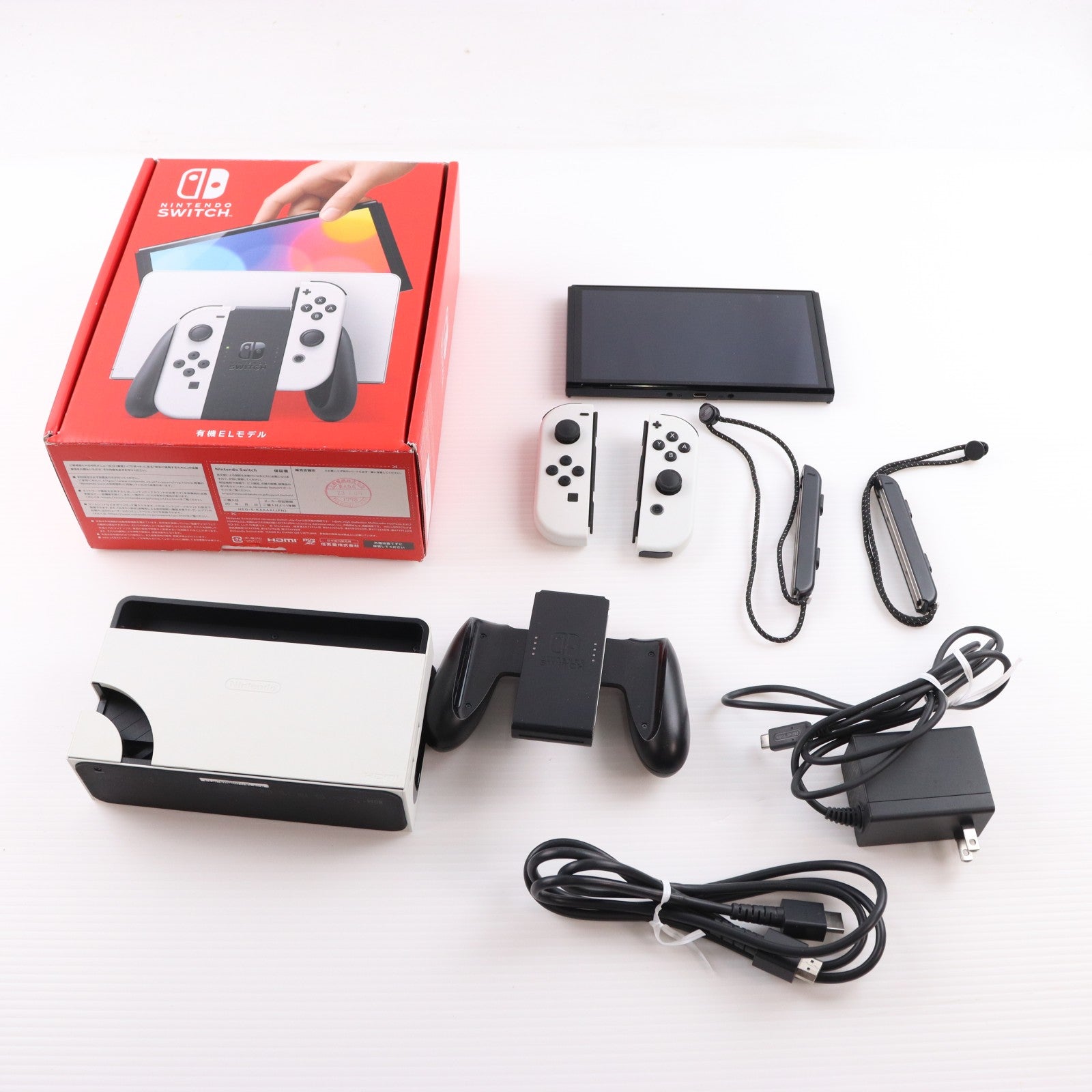 【中古即納】[Switch] (本体) Nintendo Switch(ニンテンドースイッチ) 有機ELモデル Joy-Con(L)/(R) ホワイト 任天堂(HEG-S-KAAAA)(20211008)