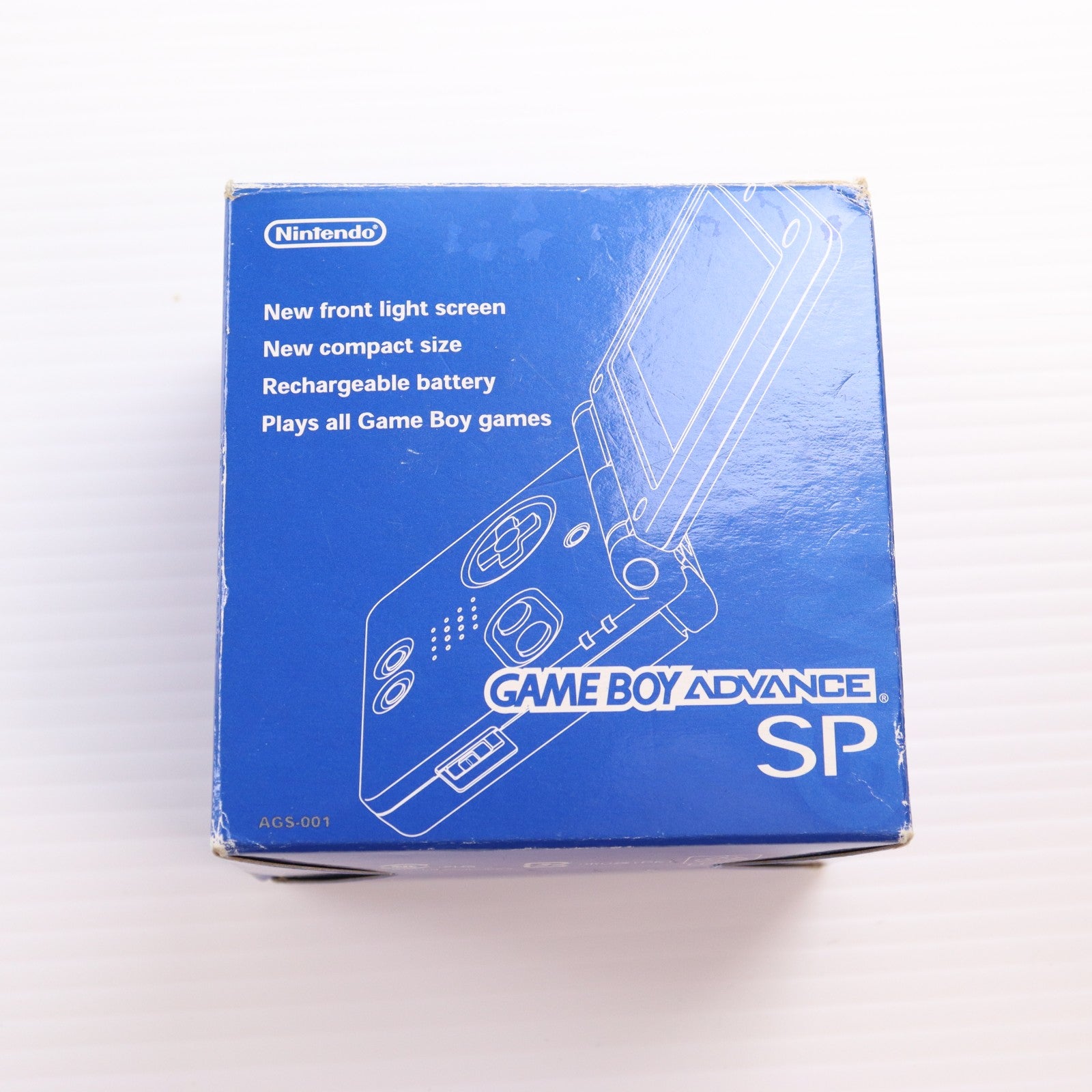 【中古即納】[GBA] (本体) GAMEBOY ADVANCE SP(ゲームボーイアドバンスSP) アズライトブルー 任天堂(AGS-S-ZBA)(20030214)
