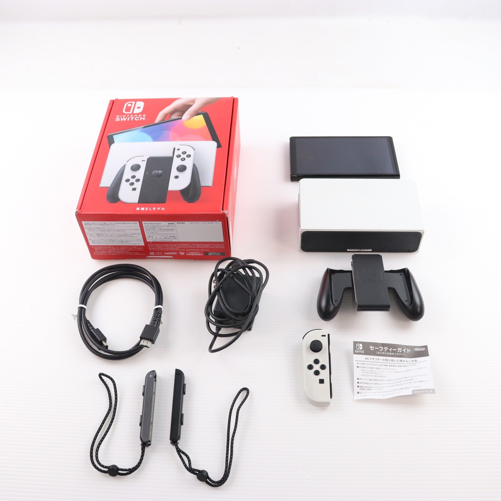 【中古即納】[Switch] (本体) Nintendo Switch(ニンテンドースイッチ) 有機ELモデル Joy-Con(L)/(R) ホワイト 任天堂(HEG-S-KAAAA)(20211008)