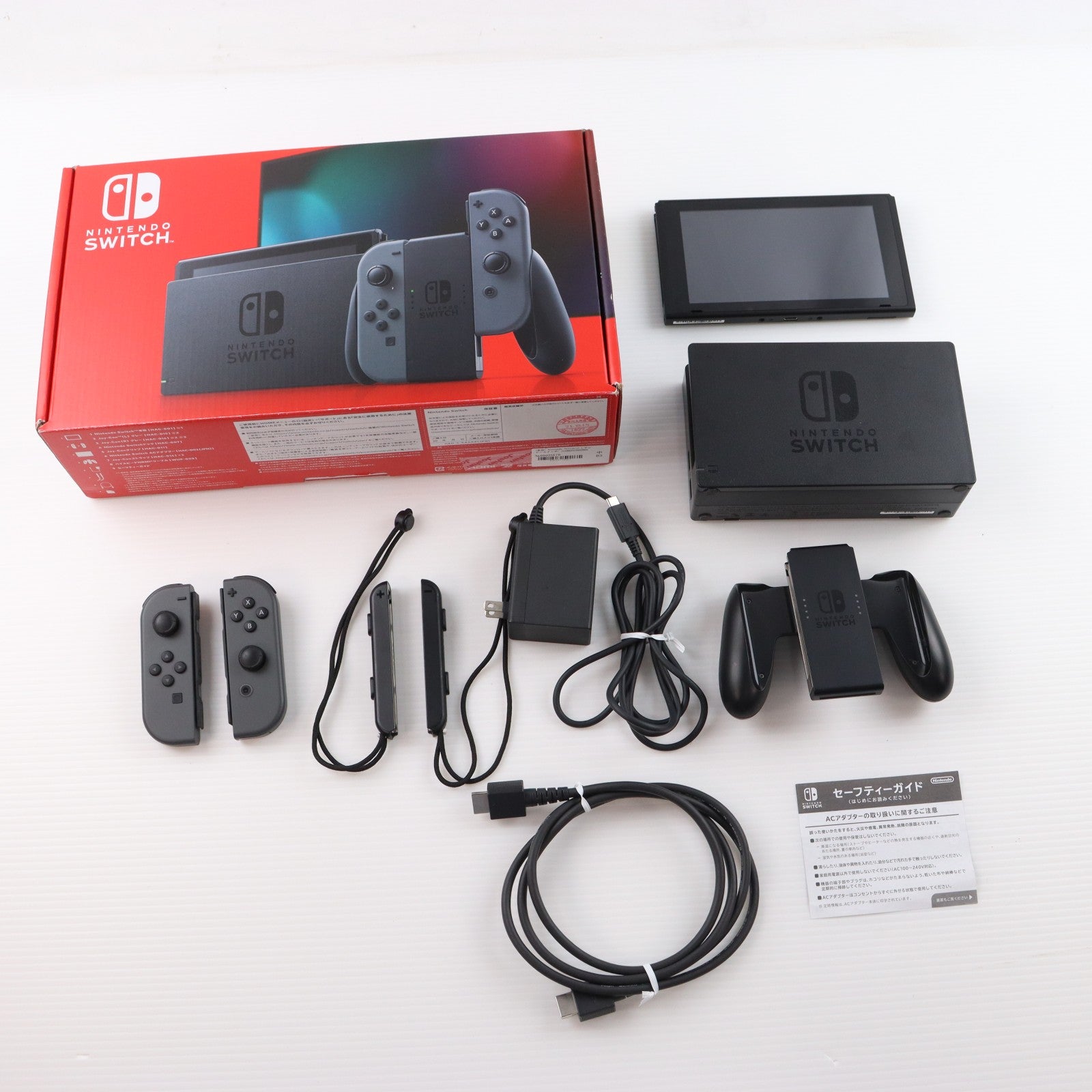 【中古即納】[Switch] (本体) Nintendo Switch(ニンテンドースイッチ) Joy-Con(L)/R グレー 任天堂(HAD-S-KAAAA)(20190830)