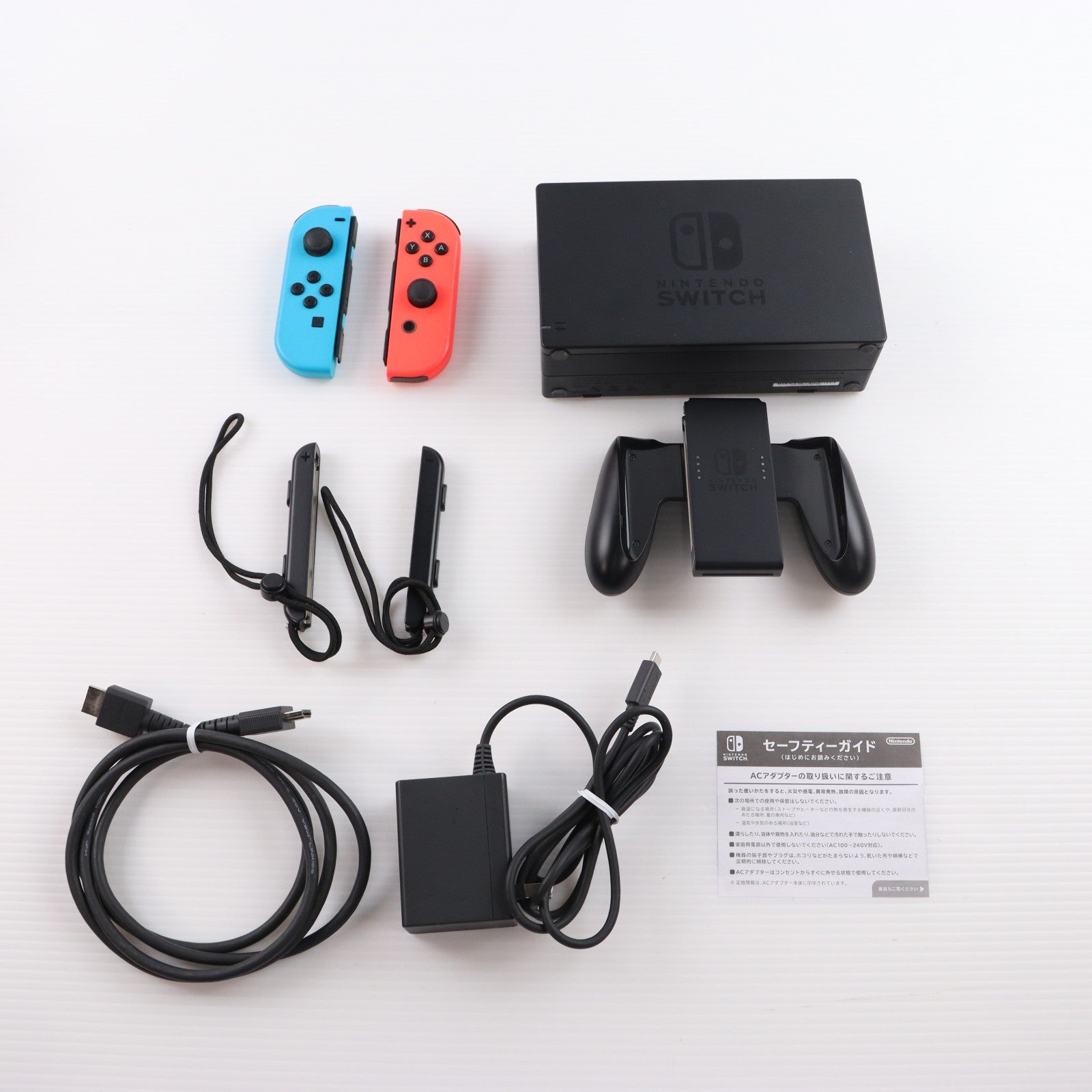 【中古即納】[Switch] (本体) Nintendo Switch(ニンテンドースイッチ) Joy-Con(L) ネオンブルー/R ネオンレッド 任天堂(HAC-S-KABAA)(20170303)
