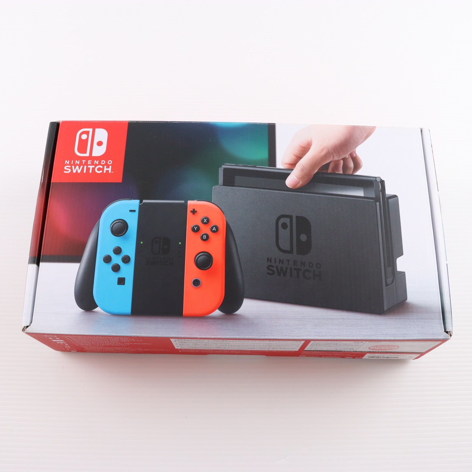 【中古即納】[Switch] (本体) Nintendo Switch(ニンテンドースイッチ) Joy-Con(L) ネオンブルー/R ネオンレッド 任天堂(HAC-S-KABAA)(20170303)