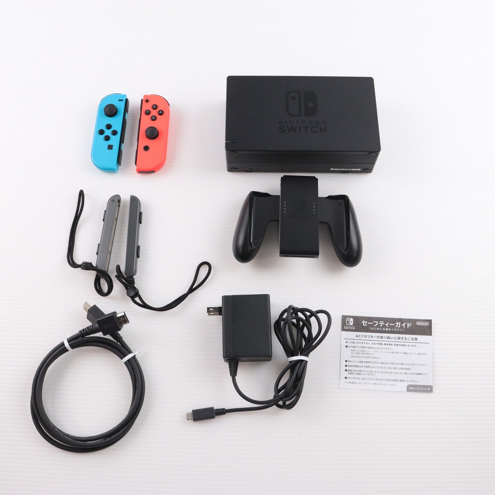 【中古即納】[Switch] (本体) Nintendo Switch(ニンテンドースイッチ) Joy-Con(L) ネオンブルー/(R) ネオンレッド 任天堂(HAD-S-KABAA)(20190830)