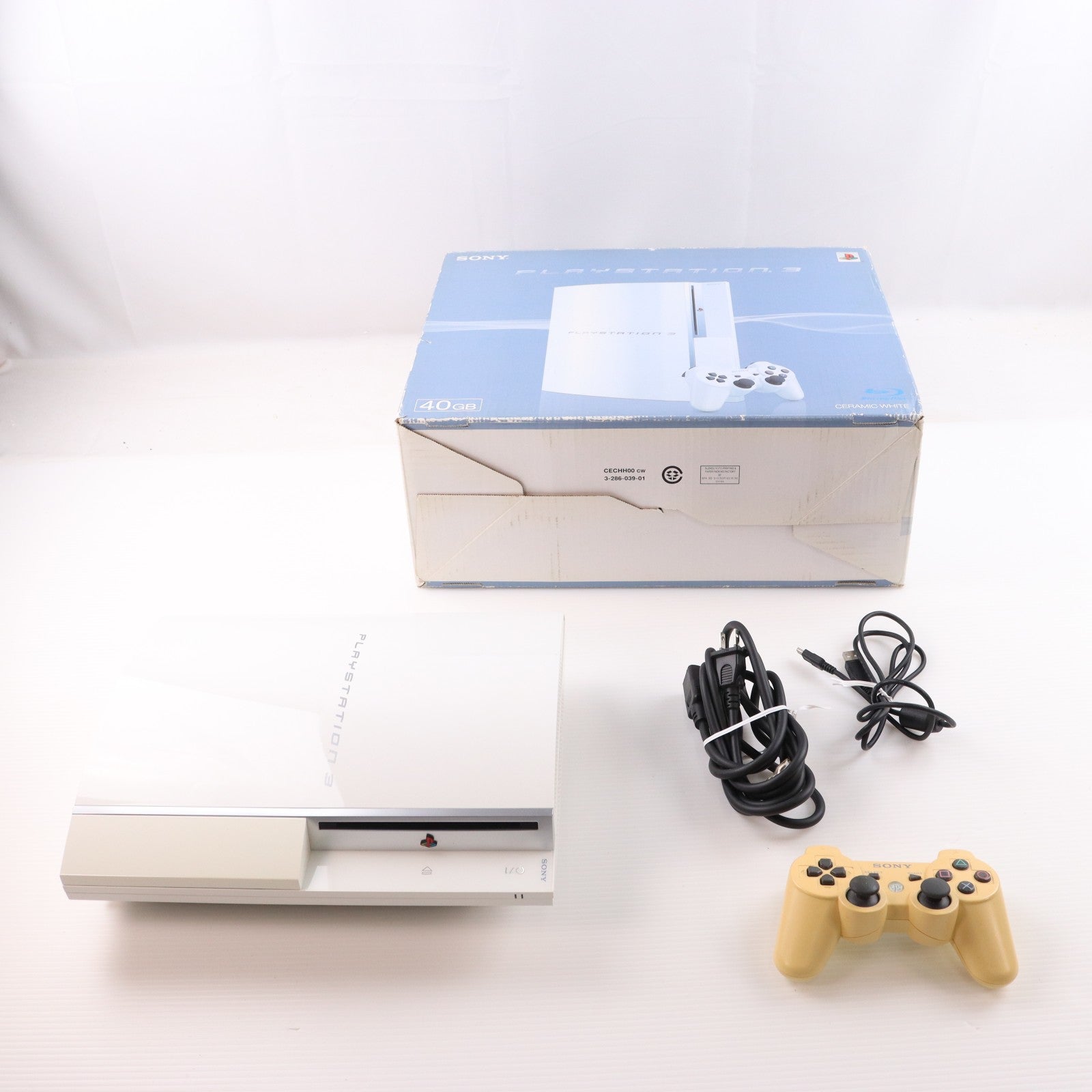 【中古即納】[PS3] (本体) PlayStation 3(プレイステーション3) セラミック・ホワイト HDD40GB SCE(CECH-H00CW)(20071111)
