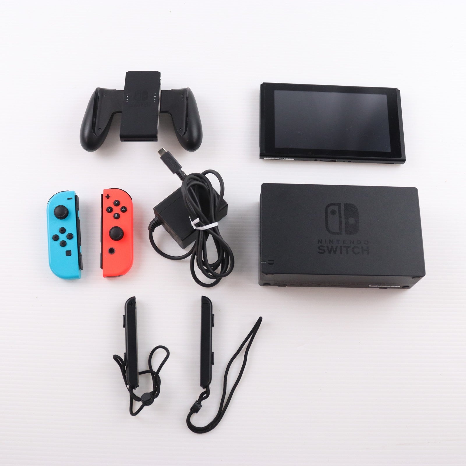 【中古即納】[Switch] (本体) Nintendo Switch(ニンテンドースイッチ) Joy-Con(L) ネオンブルー/R ネオンレッド 任天堂(HAC-S-KABAA)(20170303)