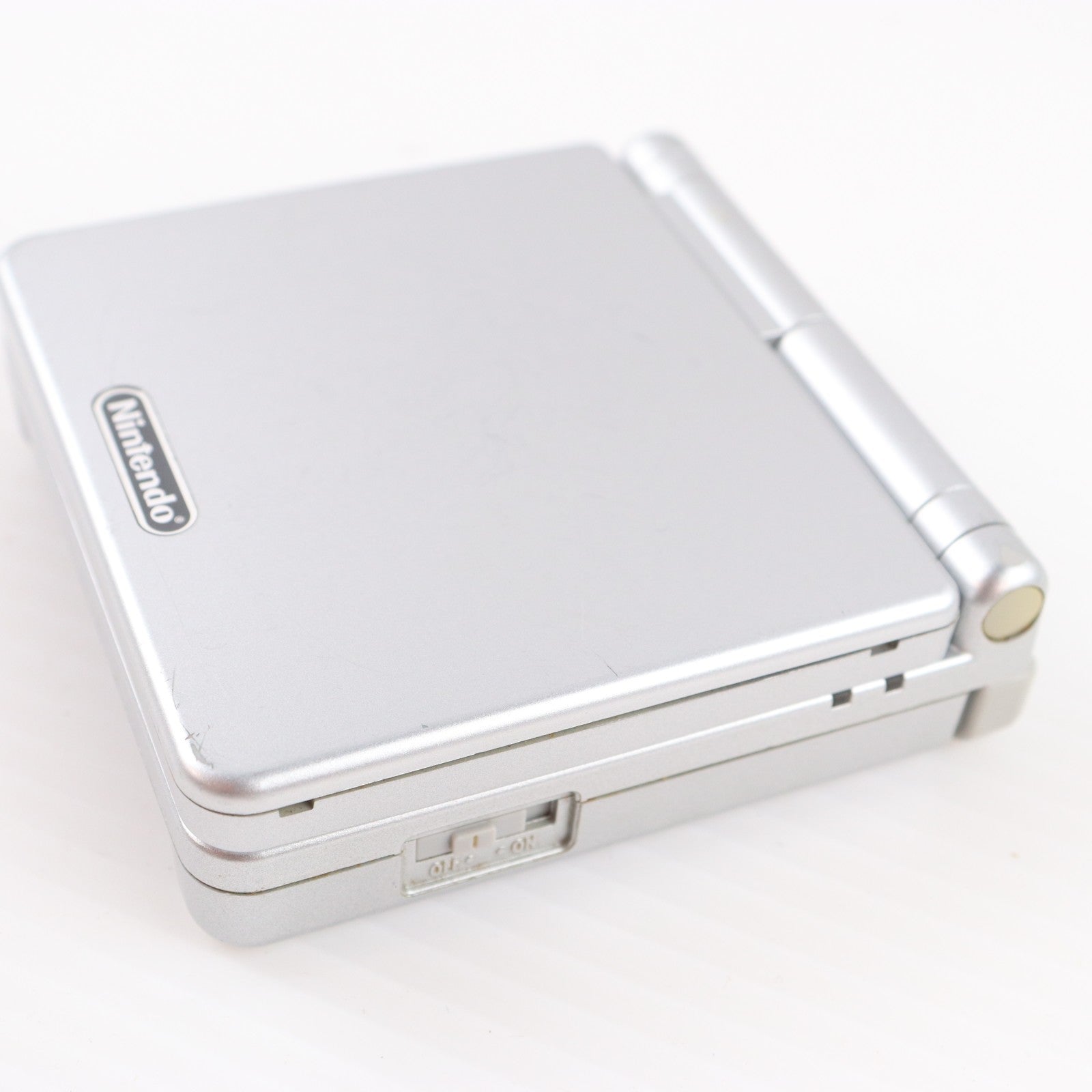 【中古即納】[GBA] (本体) GAMEBOY ADVANCE SP(ゲームボーイアドバンスSP) プラチナシルバー 任天堂(AGS-S-ZVA)(20030214)