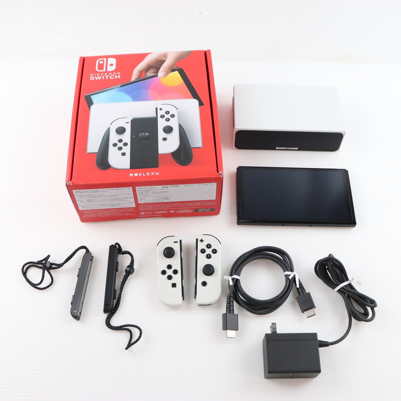 【中古即納】[Switch] (本体) Nintendo Switch(ニンテンドースイッチ) 有機ELモデル Joy-Con(L)/(R) ホワイト 任天堂(HEG-S-KAAAA)(20211008)