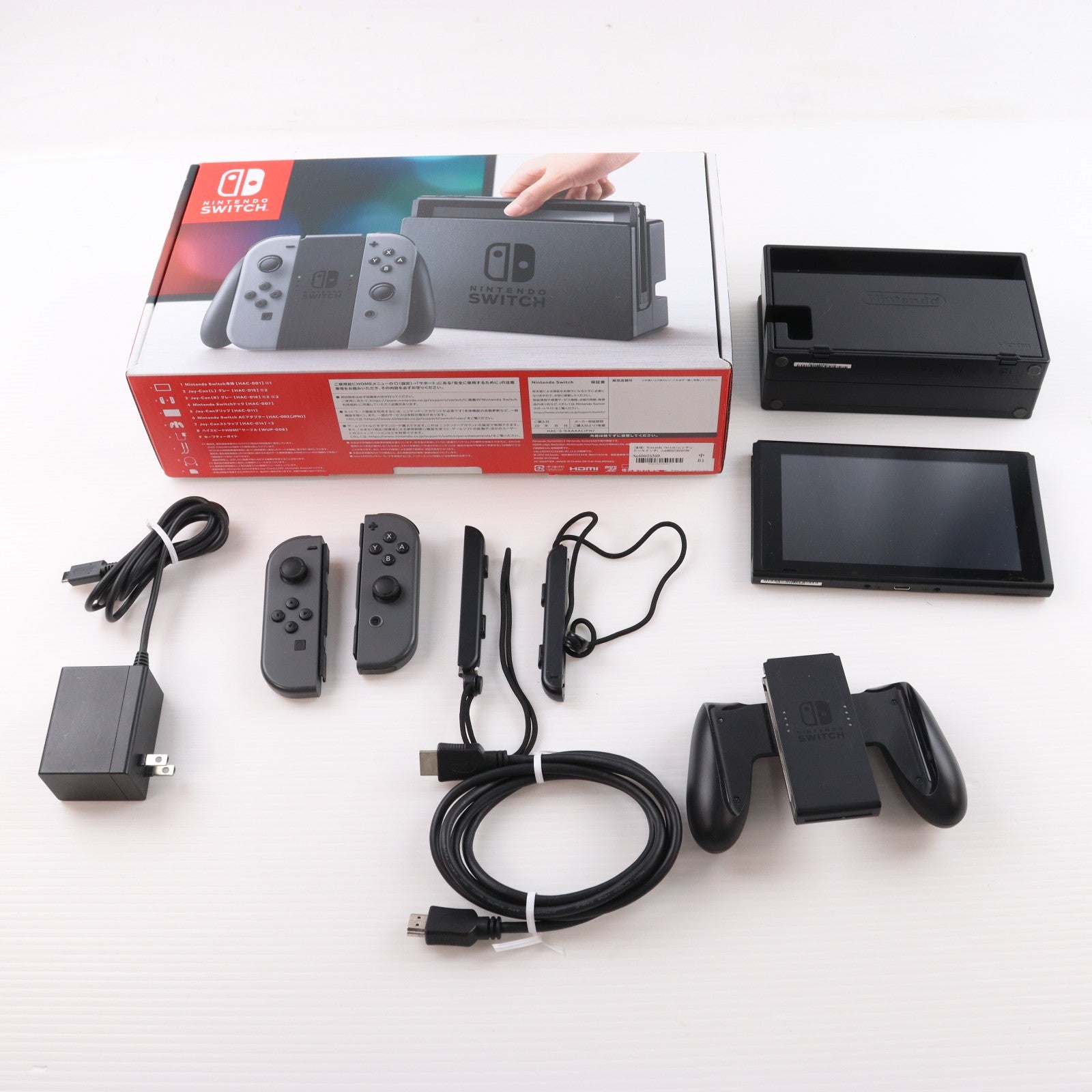 【中古即納】[Switch] (本体) Nintendo Switch(ニンテンドースイッチ) Joy-Con(L)/R グレー 任天堂(HAC-S-KAAAA)(20170303)