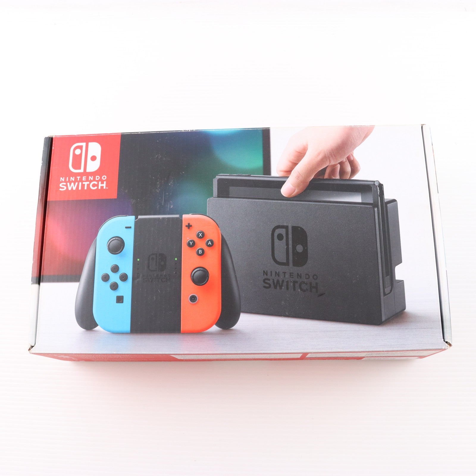 【中古即納】[Switch] (本体) Nintendo Switch(ニンテンドースイッチ) Joy-Con(L) ネオンブルー/R ネオンレッド 任天堂(HAC-S-KABAA)(20170303)
