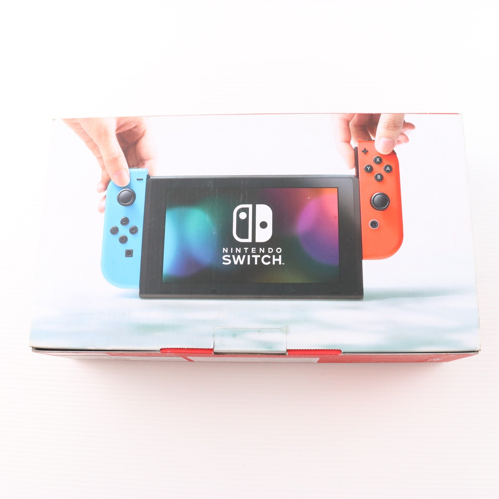 【中古即納】[Switch] (本体) Nintendo Switch(ニンテンドースイッチ) Joy-Con(L) ネオンブルー/R ネオンレッド 任天堂(HAC-S-KABAA)(20170303)