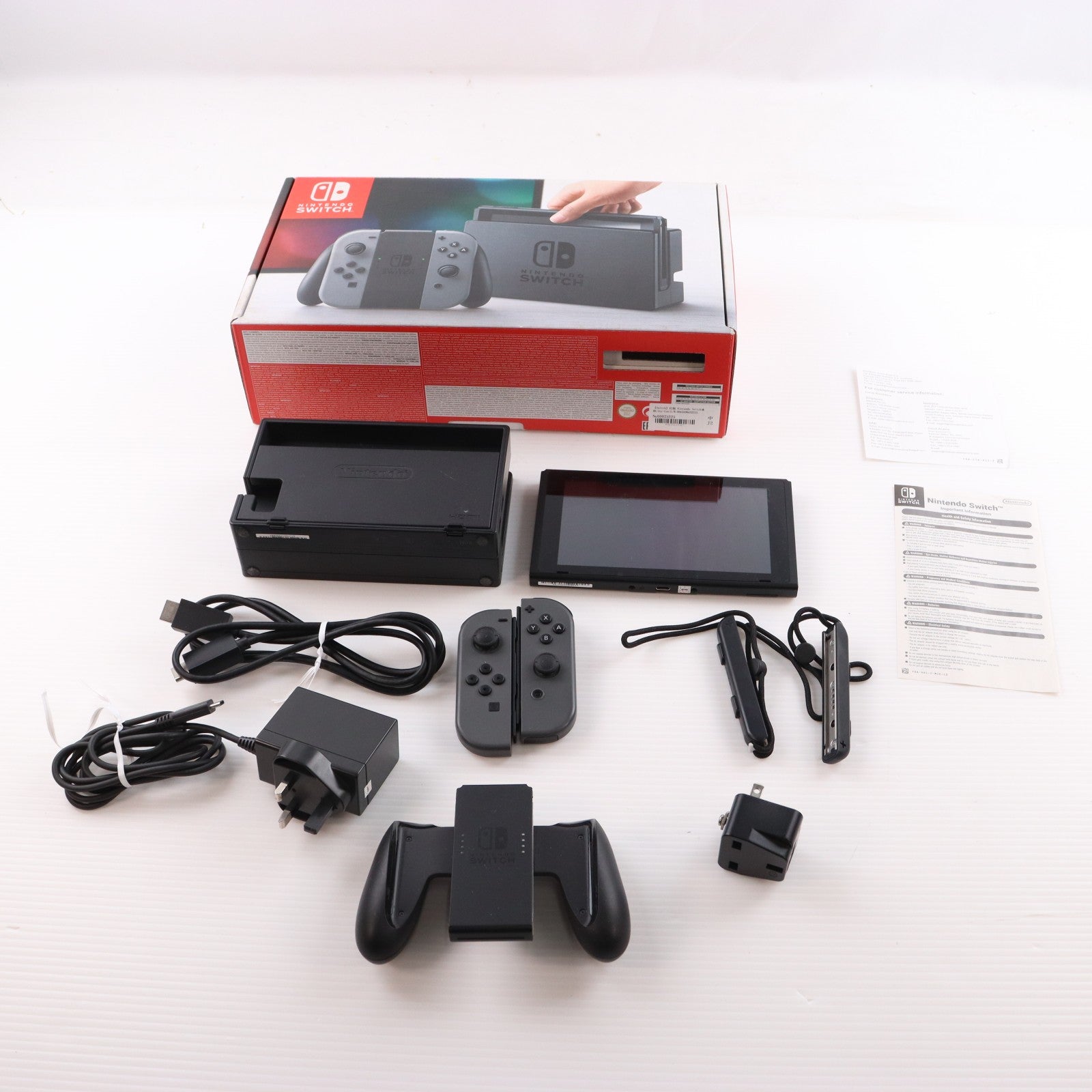 【中古即納】[Switch] (本体) Nintendo Switch(ニンテンドースイッチ) EU版 Joy-Con(L)/(R) グレー 任天堂(HAC-S-KAAAA(EUR))(20170303)