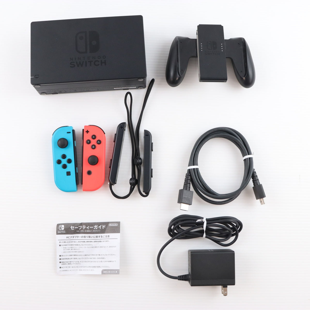 【中古即納】[Switch] (本体) Nintendo Switch(ニンテンドースイッチ) Joy-Con(L) ネオンブルー/R ネオンレッド 任天堂(HAD-S-KABAH)(20190830)