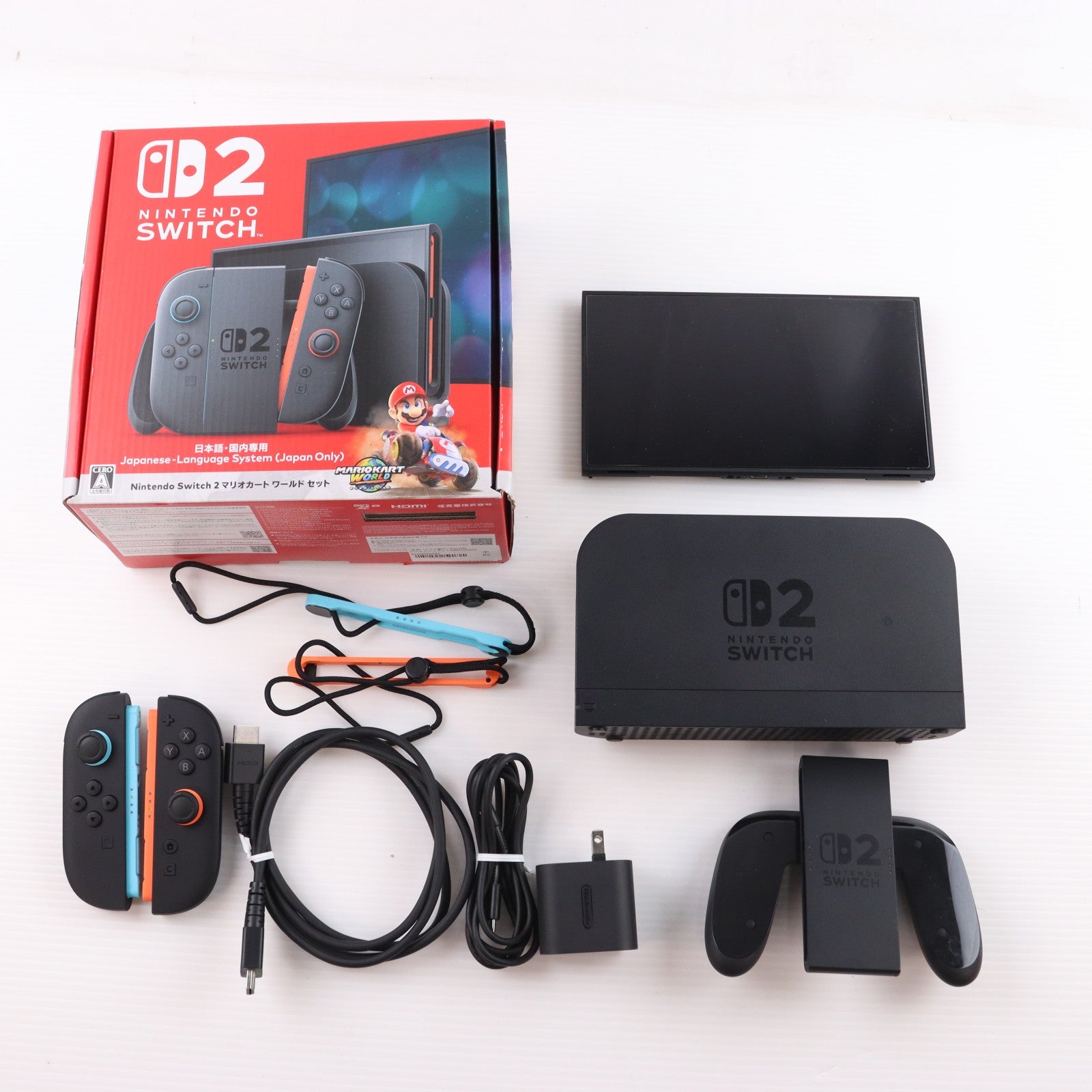 【中古即納】[Switch2] (本体)(ソフト無し) Nintendo Switch 2(ニンテンドースイッチ2)(日本語・国内専用) マリオカート ワールド セット 任天堂(BEE-S-KB6PA)(20250605)