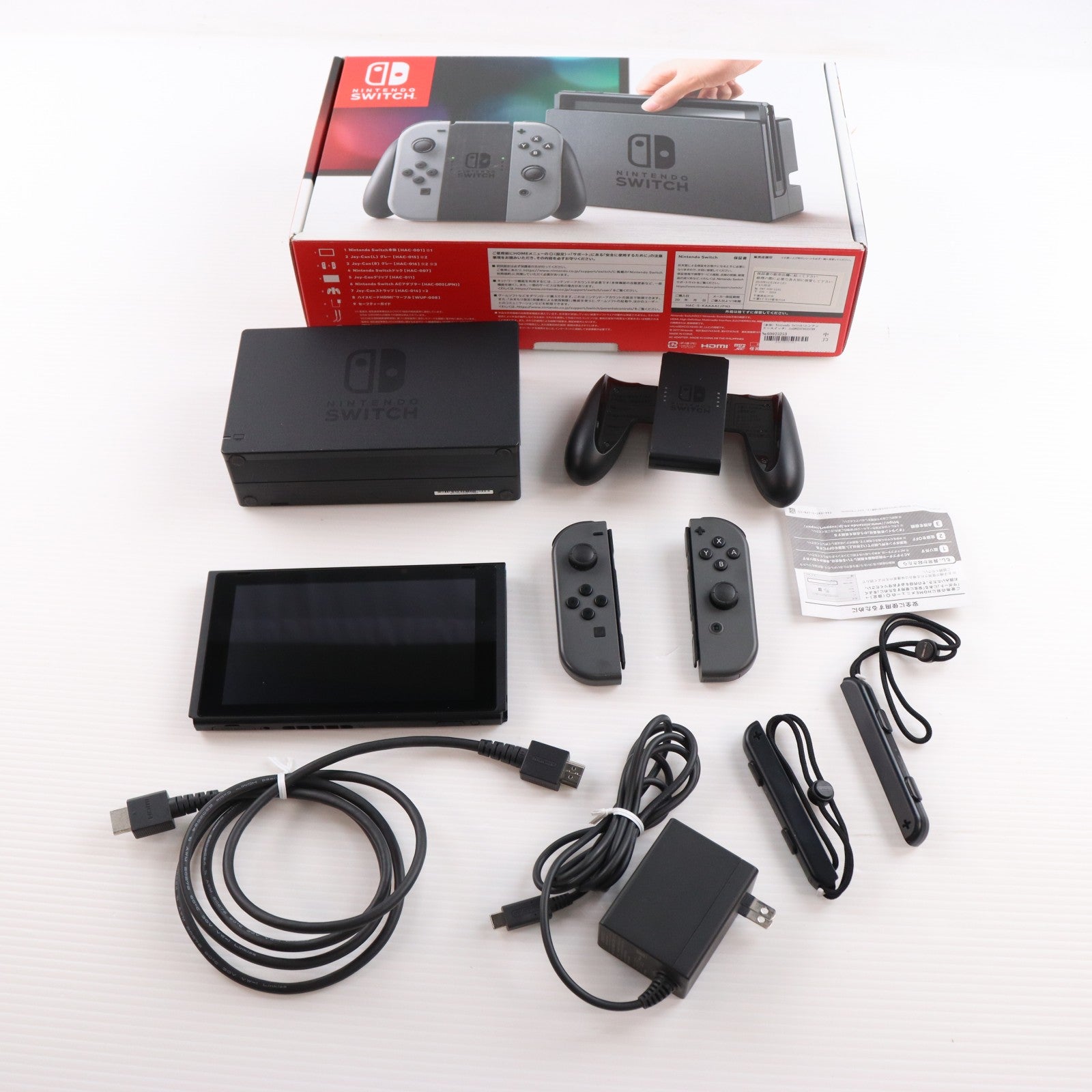 【中古即納】[Switch] (本体) Nintendo Switch(ニンテンドースイッチ) Joy-Con(L)/R グレー 任天堂(HAC-S-KAAAA)(20170303)