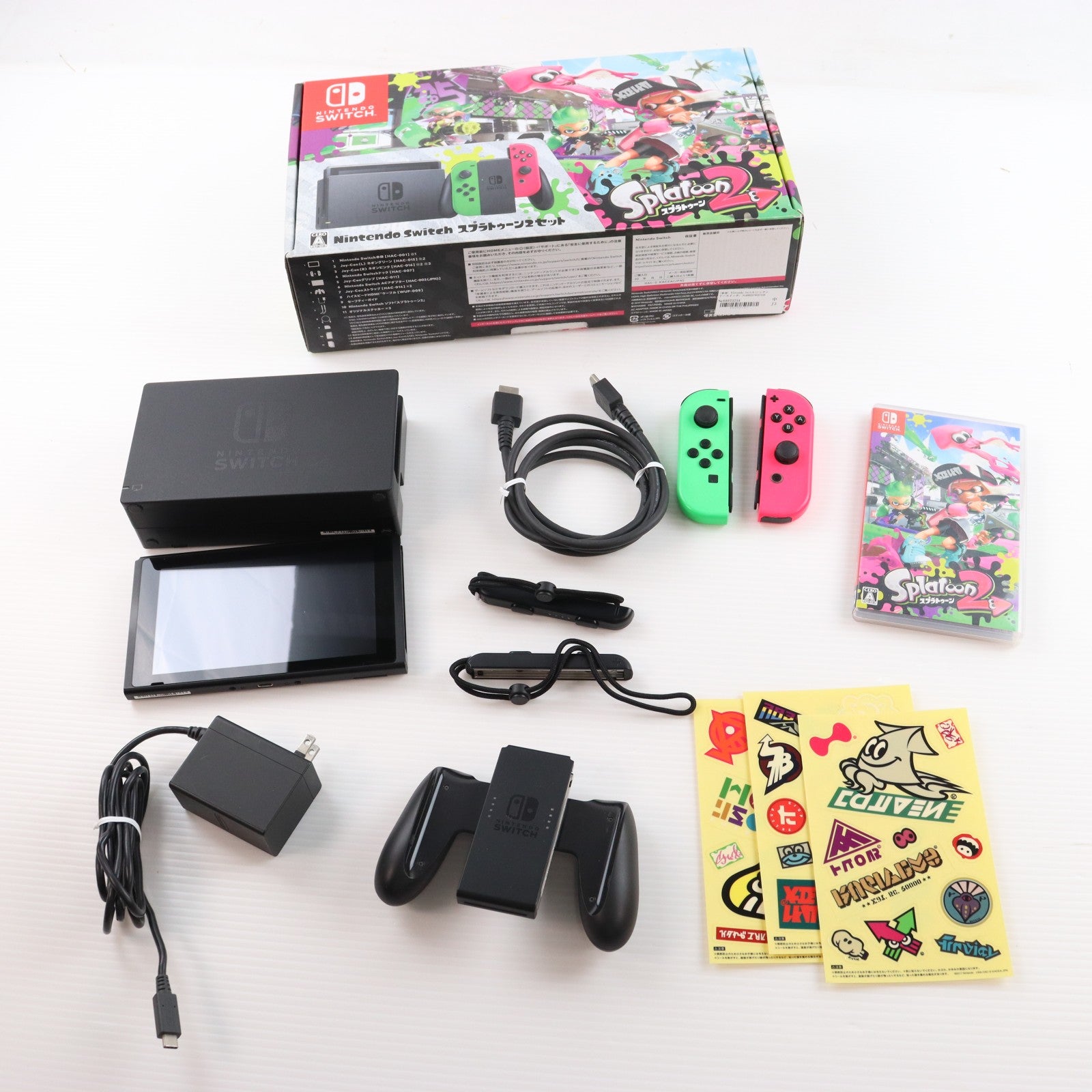 【中古即納】[Switch] (本体) Nintendo Switch(ニンテンドースイッチ) スプラトゥーン2セット 任天堂(HAC-S-KACEA)(20170721)