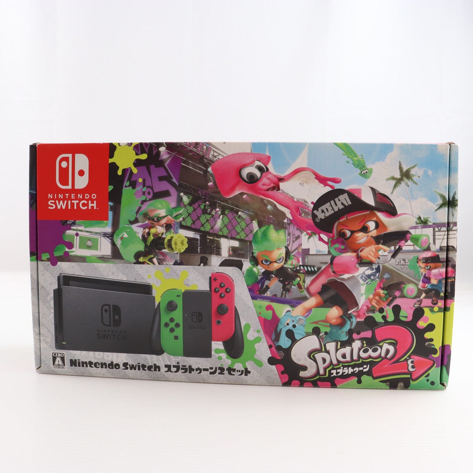 【中古即納】[Switch] (本体) Nintendo Switch(ニンテンドースイッチ) スプラトゥーン2セット 任天堂(HAC-S-KACEA)(20170721)