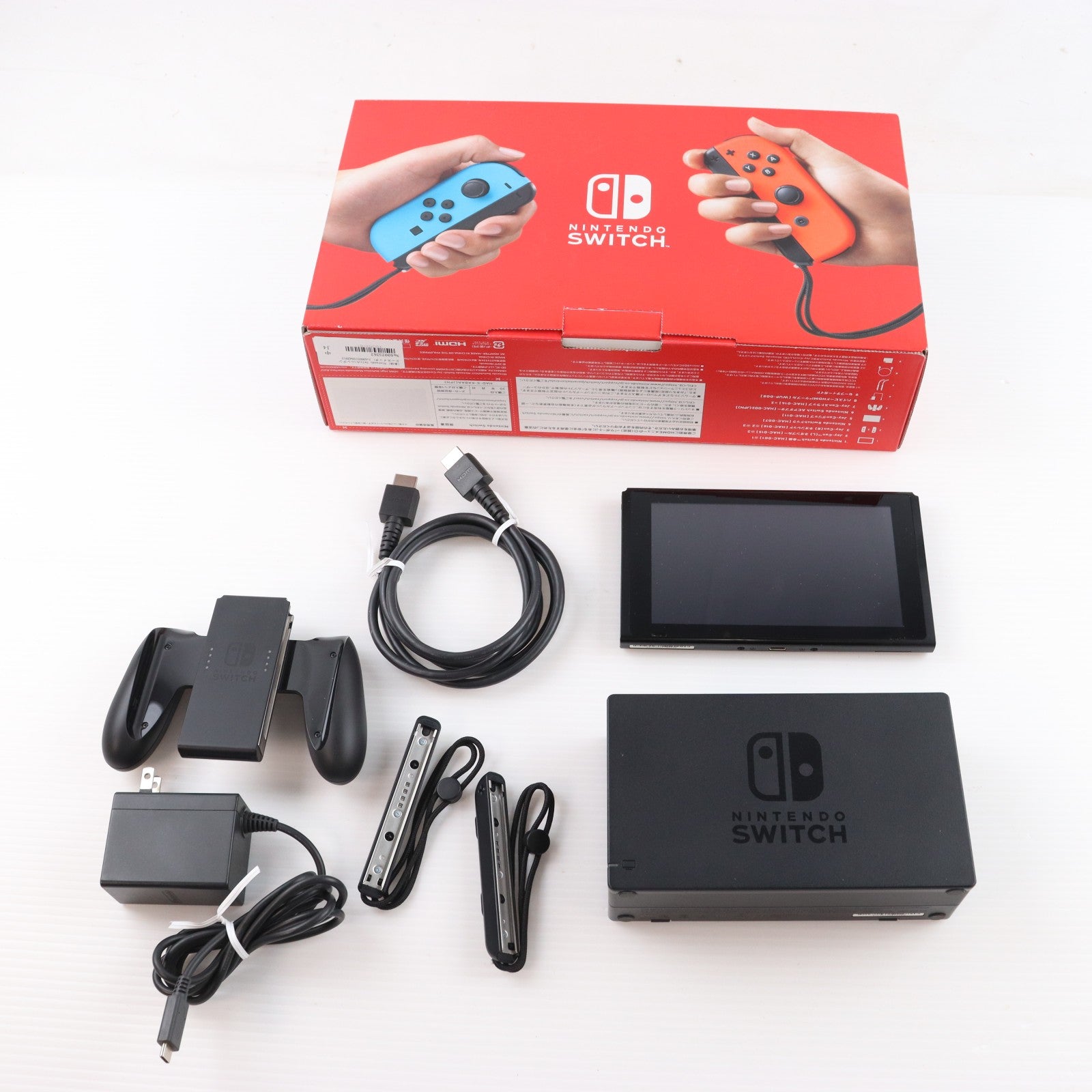 【中古即納】[Switch] (本体) Nintendo Switch(ニンテンドースイッチ) Joy-Con(L) ネオンブルー/(R) ネオンレッド 任天堂(HAD-S-KABAA)(20190830)