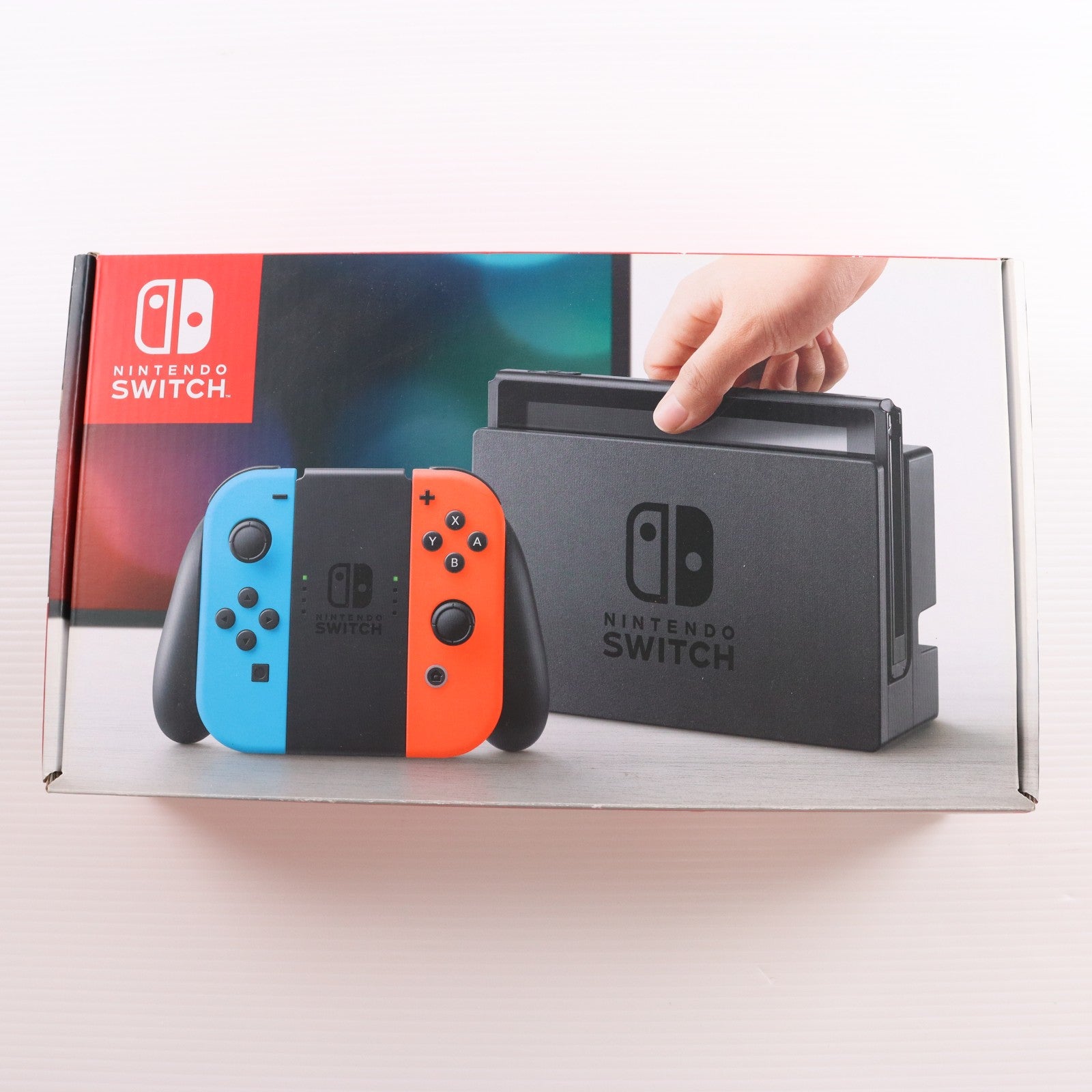 【中古即納】[Switch] (本体) Nintendo Switch(ニンテンドースイッチ) Joy-Con(L) ネオンブルー/R ネオンレッド 任天堂(HAC-S-KABAA)(20170303)
