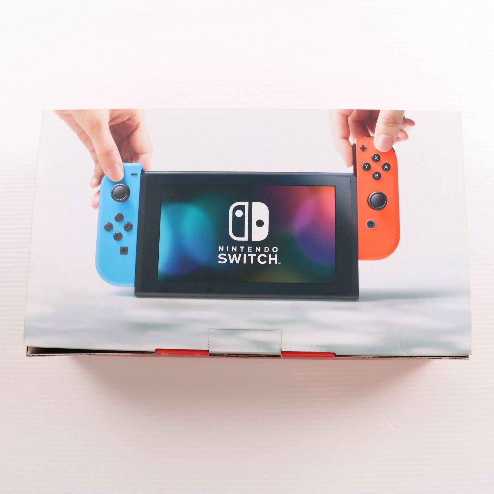 【中古即納】[Switch] (本体) Nintendo Switch(ニンテンドースイッチ) Joy-Con(L) ネオンブルー/R ネオンレッド 任天堂(HAC-S-KABAA)(20170303)