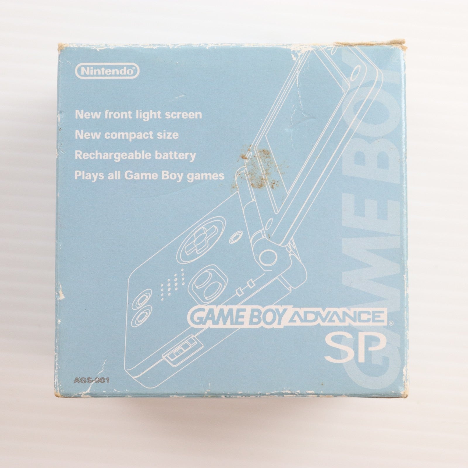【中古即納】[GBA] (本体) GAMEBOY ADVANCE SP(ゲームボーイアドバンスSP) パールブルー 任天堂(AGS-S-PBA)(20030905)