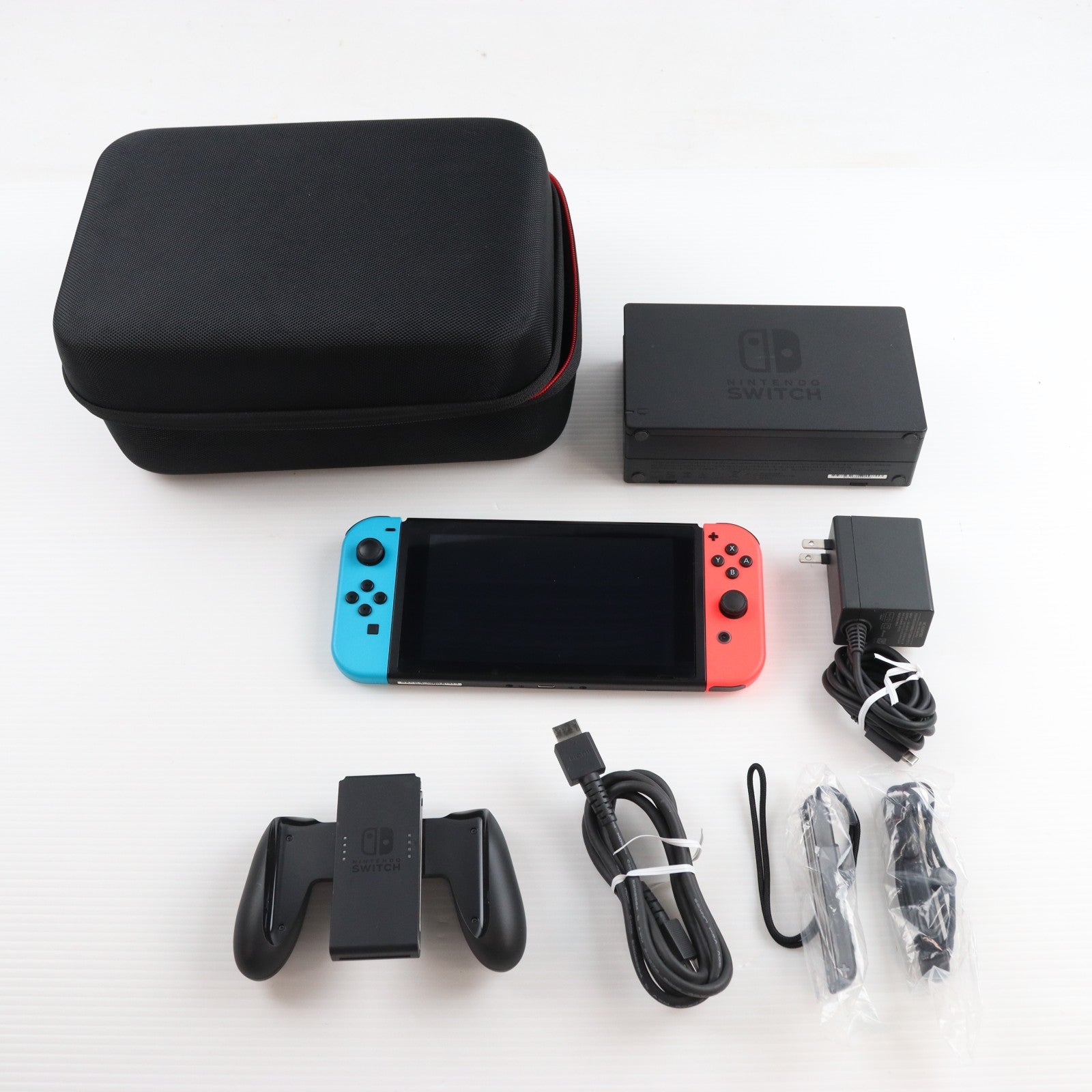 【中古即納】[Switch] (本体) Nintendo Switch(ニンテンドースイッチ) Joy-Con(L) ネオンブルー/R ネオンレッド 任天堂(HAC-S-KABAA)(20170303)