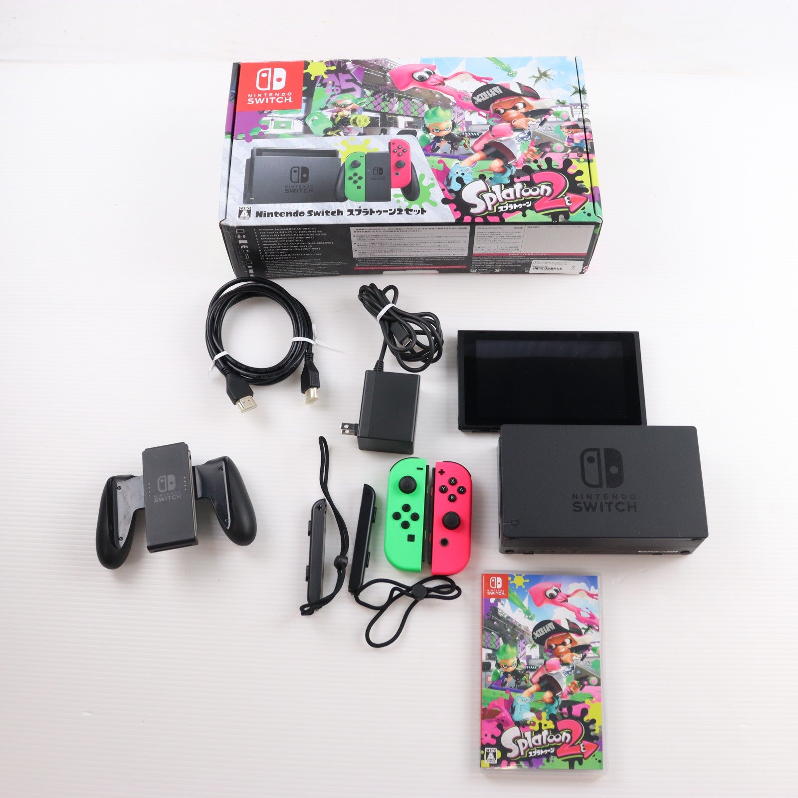 【中古即納】[Switch] (本体) Nintendo Switch(ニンテンドースイッチ) スプラトゥーン2セット 任天堂(HAC-S-KACEA)(20170721)