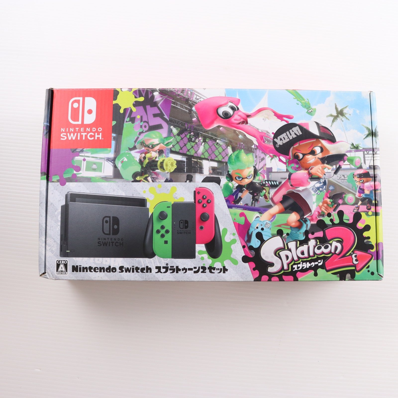 【中古即納】[Switch] (本体) Nintendo Switch(ニンテンドースイッチ) スプラトゥーン2セット 任天堂(HAC-S-KACEA)(20170721)