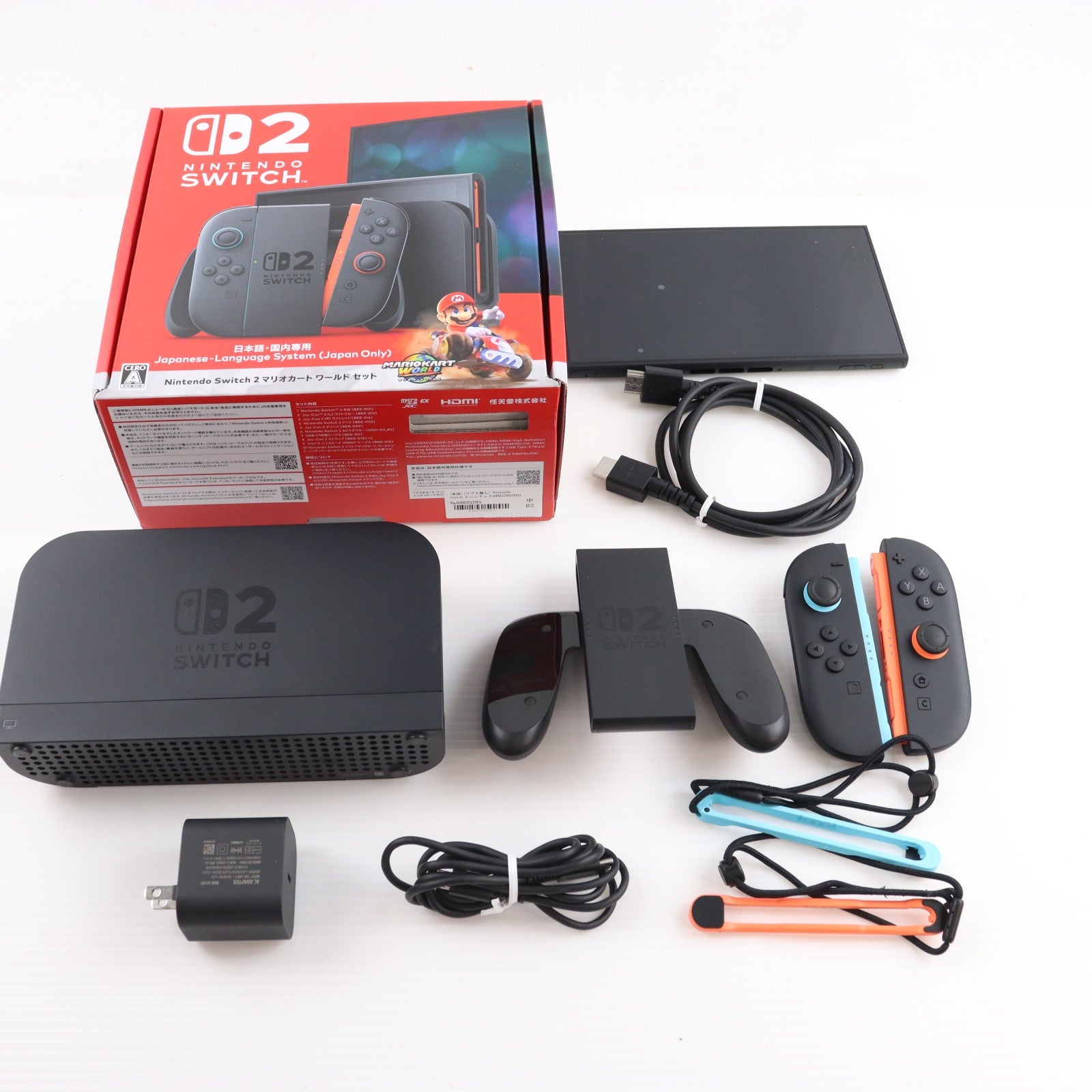 【中古即納】[Switch2] (本体)(ソフト無し) Nintendo Switch 2(ニンテンドースイッチ2)(日本語・国内専用) マリオカート ワールド セット 任天堂(BEE-S-KB6PA)(20250605)