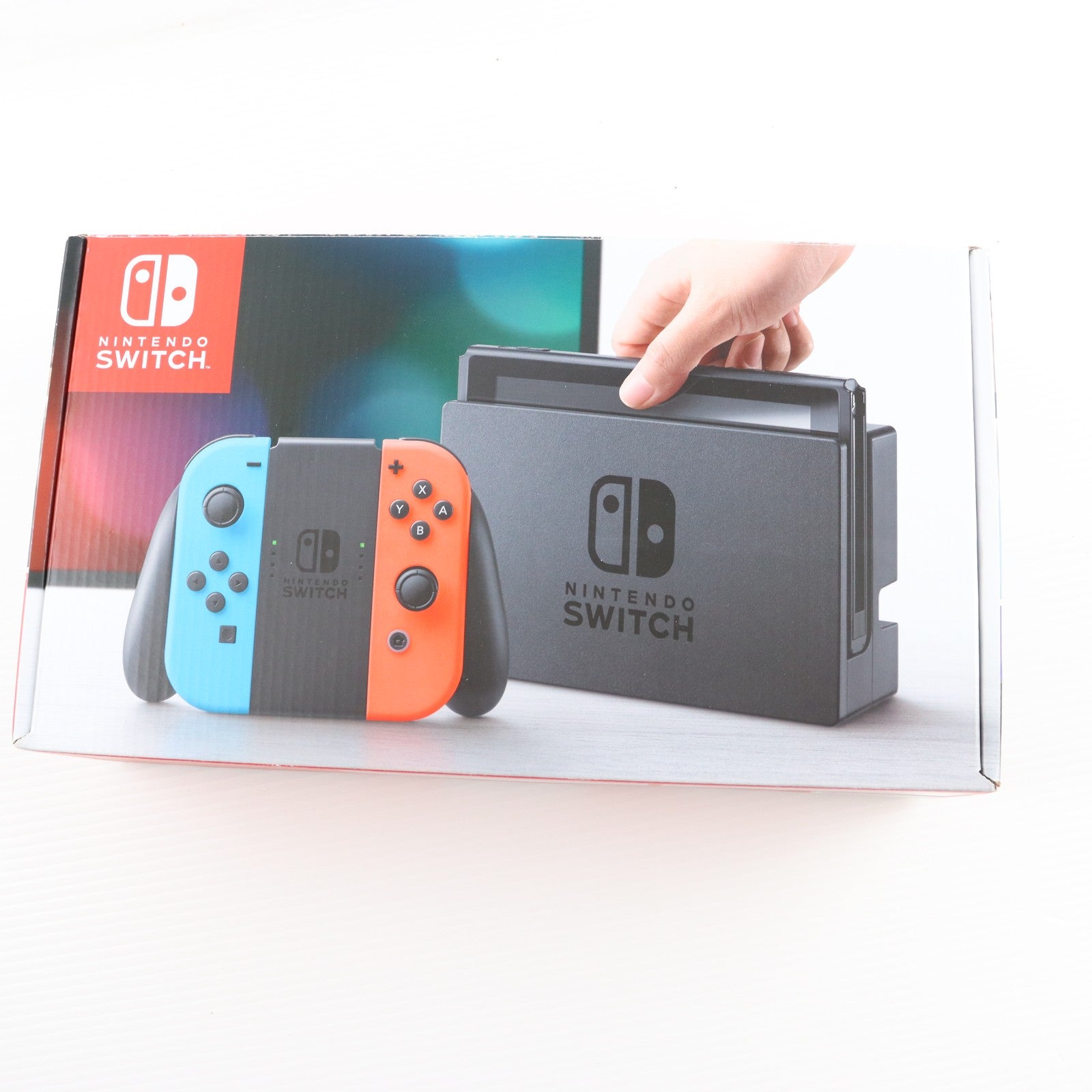 【中古即納】[Switch] (本体) Nintendo Switch(ニンテンドースイッチ) Joy-Con(L) ネオンブルー/R ネオンレッド 任天堂(HAC-S-KABAA)(20170303)