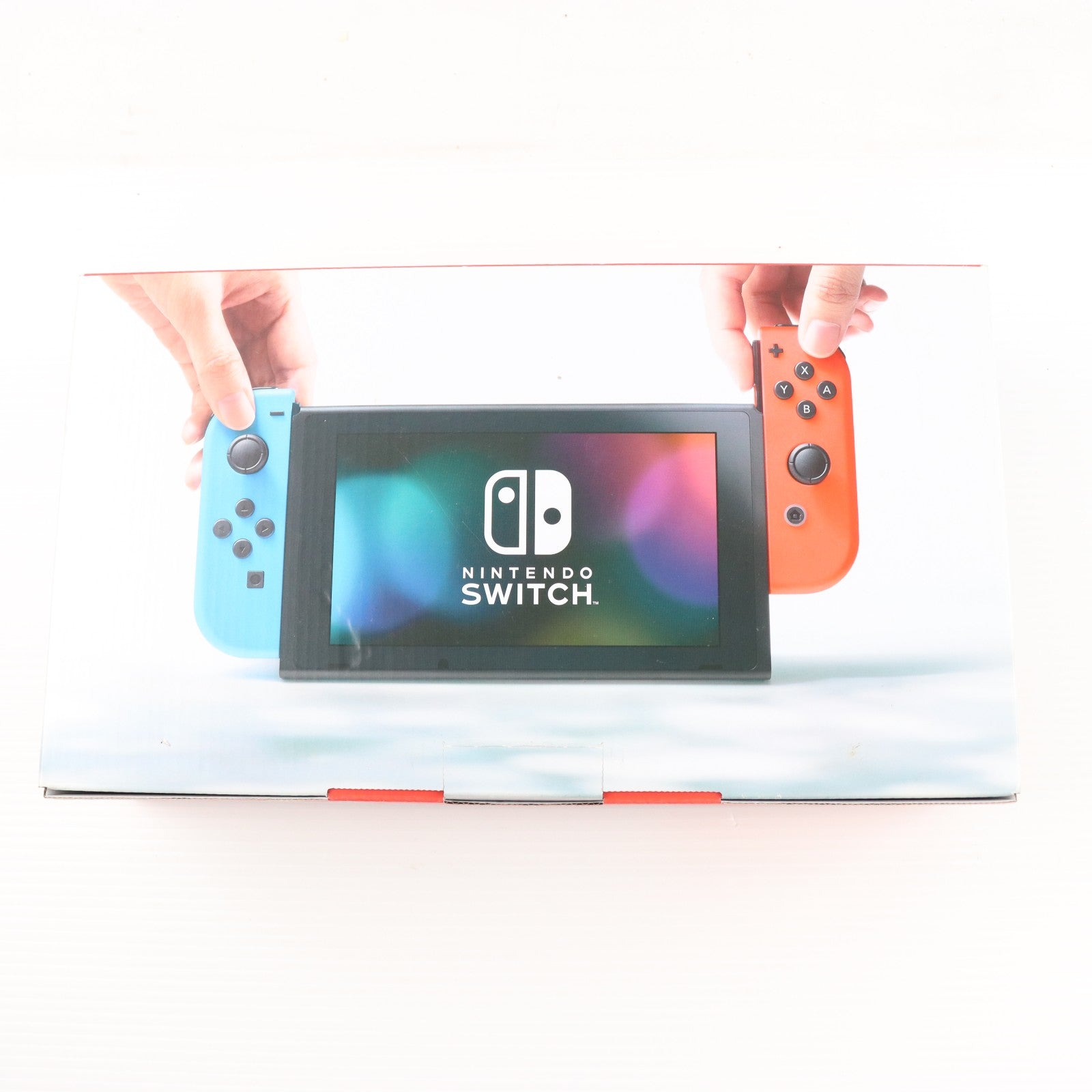 【中古即納】[Switch] (本体) Nintendo Switch(ニンテンドースイッチ) Joy-Con(L) ネオンブルー/R ネオンレッド 任天堂(HAC-S-KABAA)(20170303)