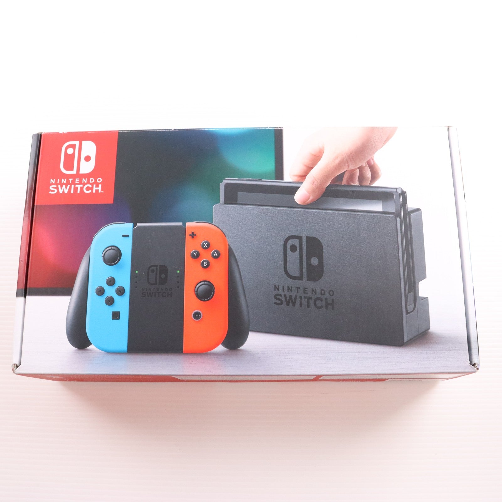 【中古即納】[Switch] (本体) Nintendo Switch(ニンテンドースイッチ) Joy-Con(L) ネオンブルー/R ネオンレッド 任天堂(HAC-S-KABAA)(20170303)