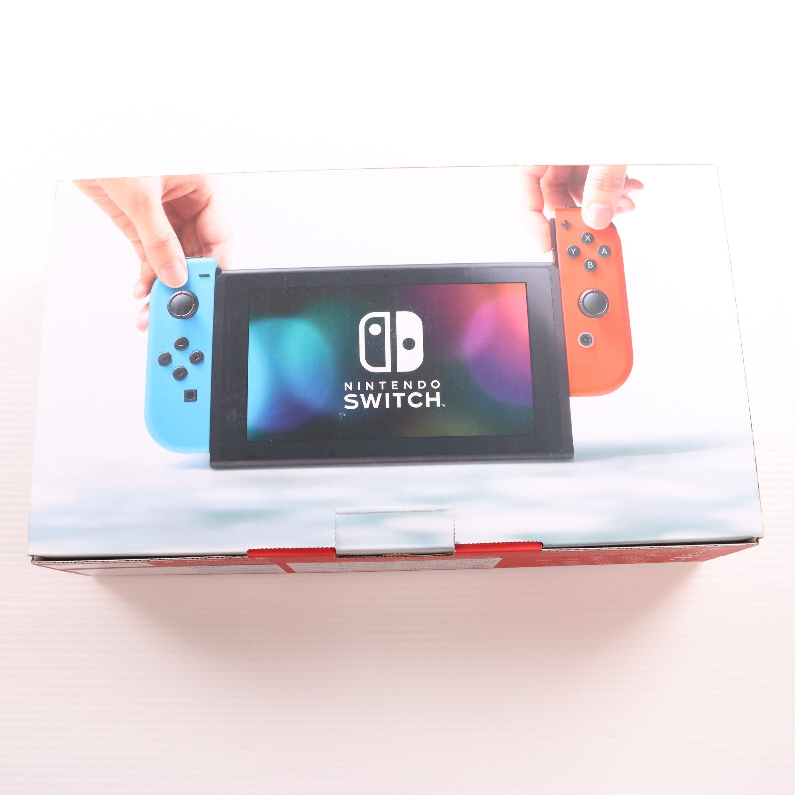【中古即納】[Switch] (本体) Nintendo Switch(ニンテンドースイッチ) Joy-Con(L) ネオンブルー/R ネオンレッド 任天堂(HAC-S-KABAA)(20170303)