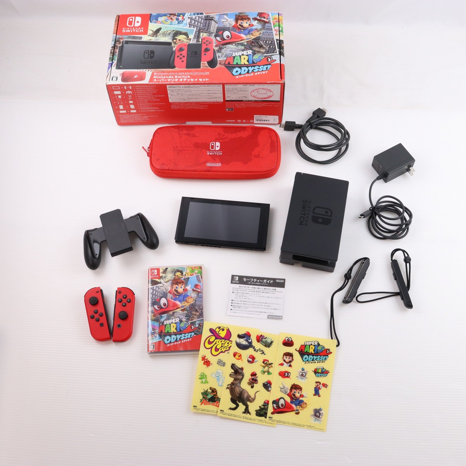 【中古即納】[Switch] (本体)(保護フィルム無し) Nintendo Switch(ニンテンドースイッチ) スーパーマリオ オデッセイセット 任天堂(HAC-S-KADEE)(20171027)