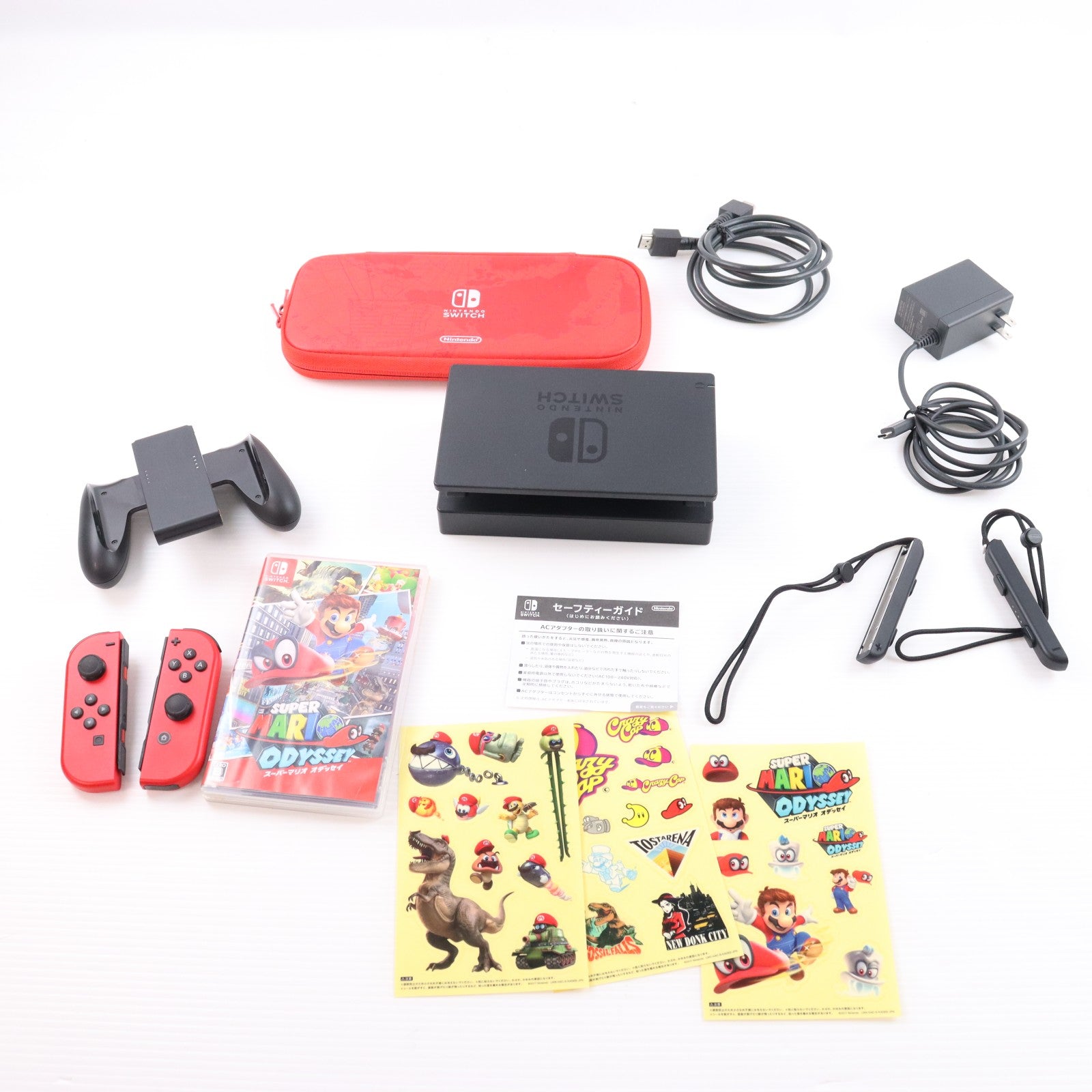 【中古即納】[Switch] (本体)(保護フィルム無し) Nintendo Switch(ニンテンドースイッチ) スーパーマリオ オデッセイセット 任天堂(HAC-S-KADEE)(20171027)